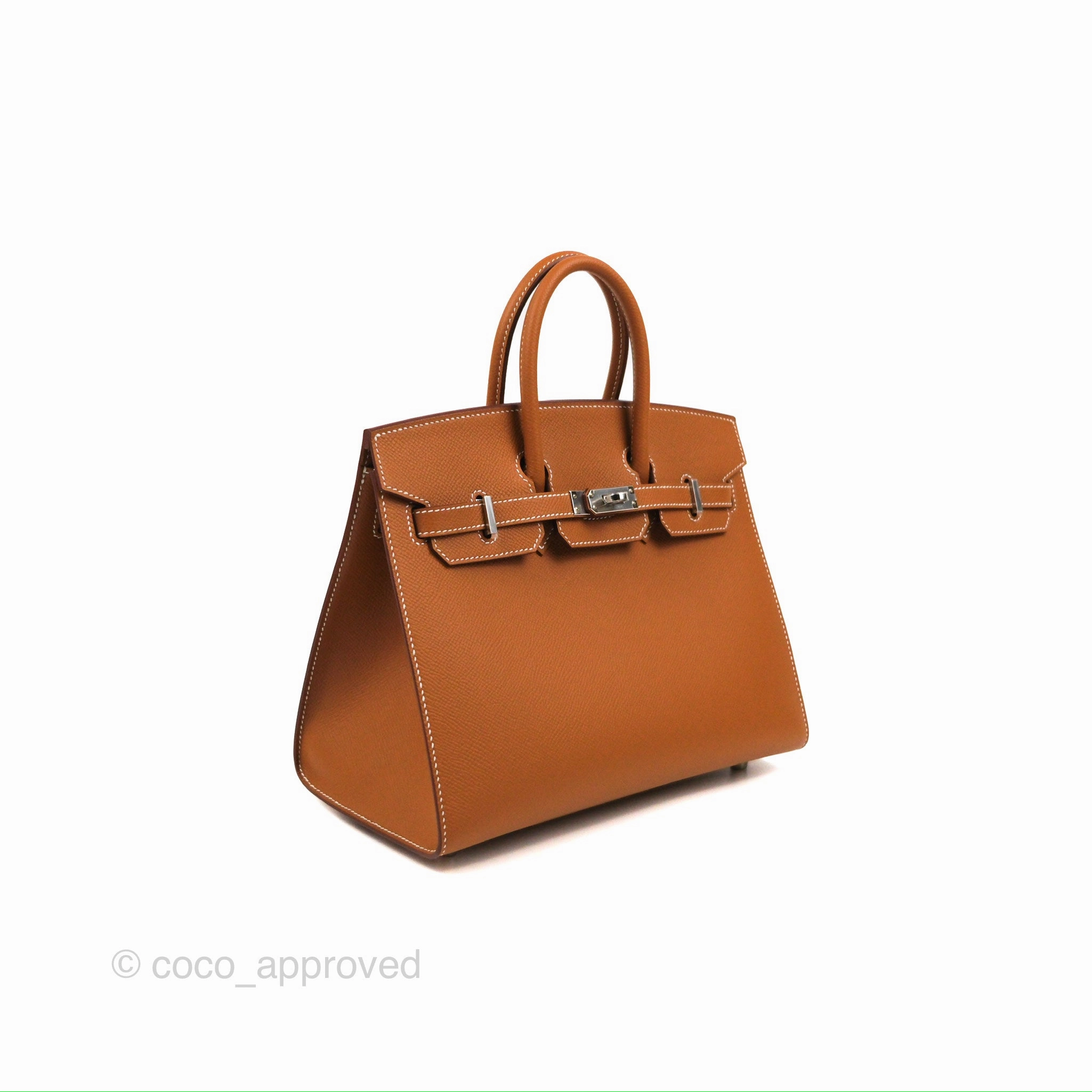 Hermes Birkin 25 Sellier Gold Epsom Palladium Hardware