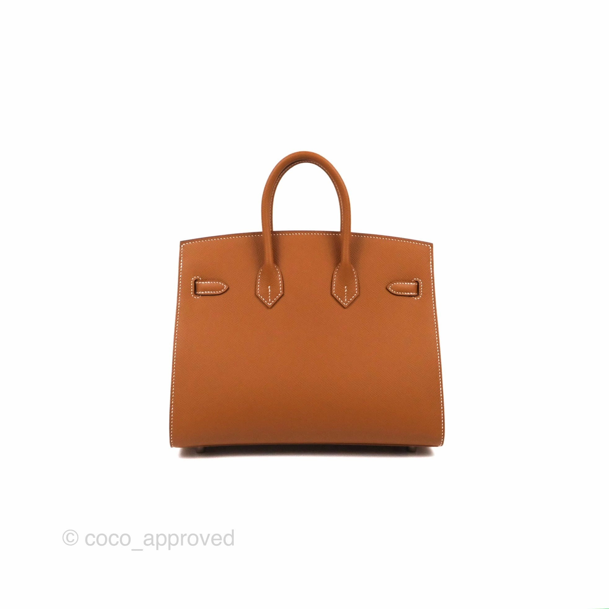 Hermes Birkin 25 Sellier Gold Epsom Palladium Hardware