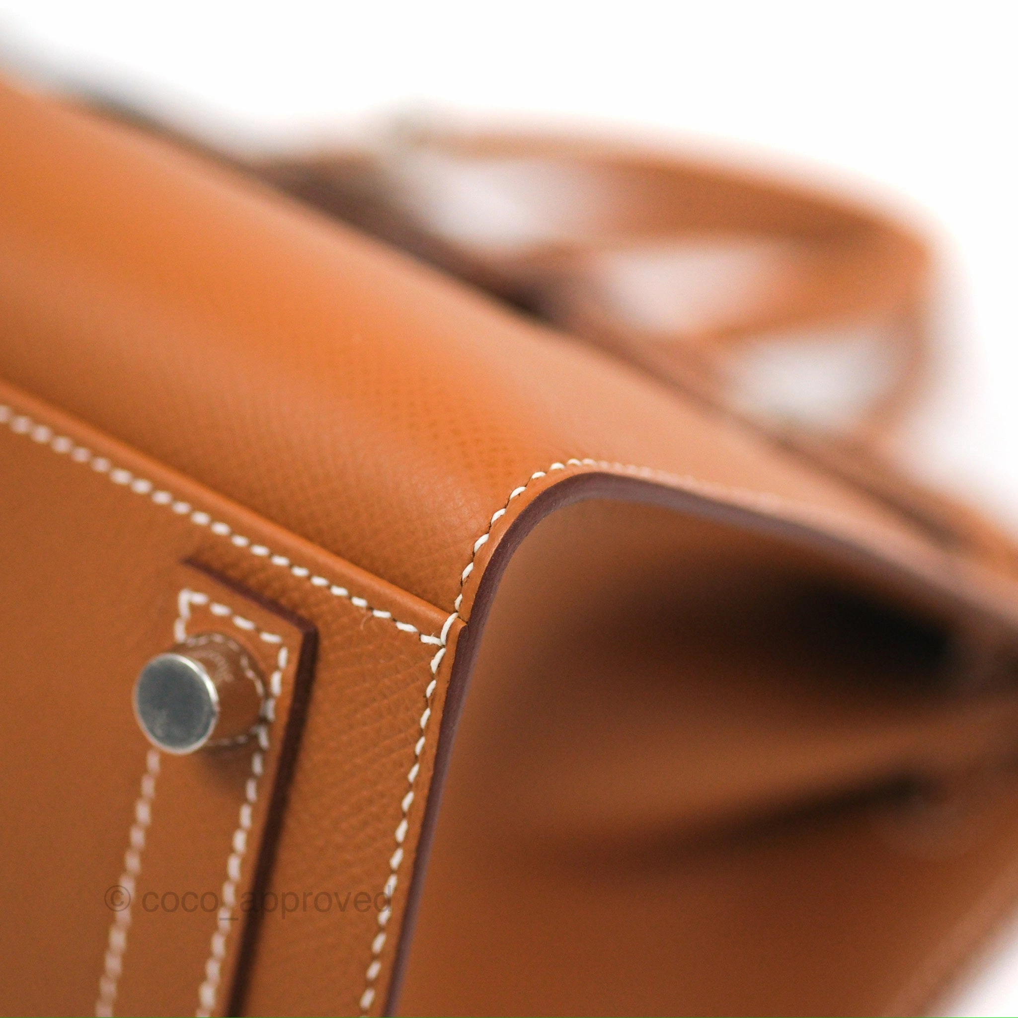 Hermes Birkin 25 Sellier Gold Epsom Palladium Hardware