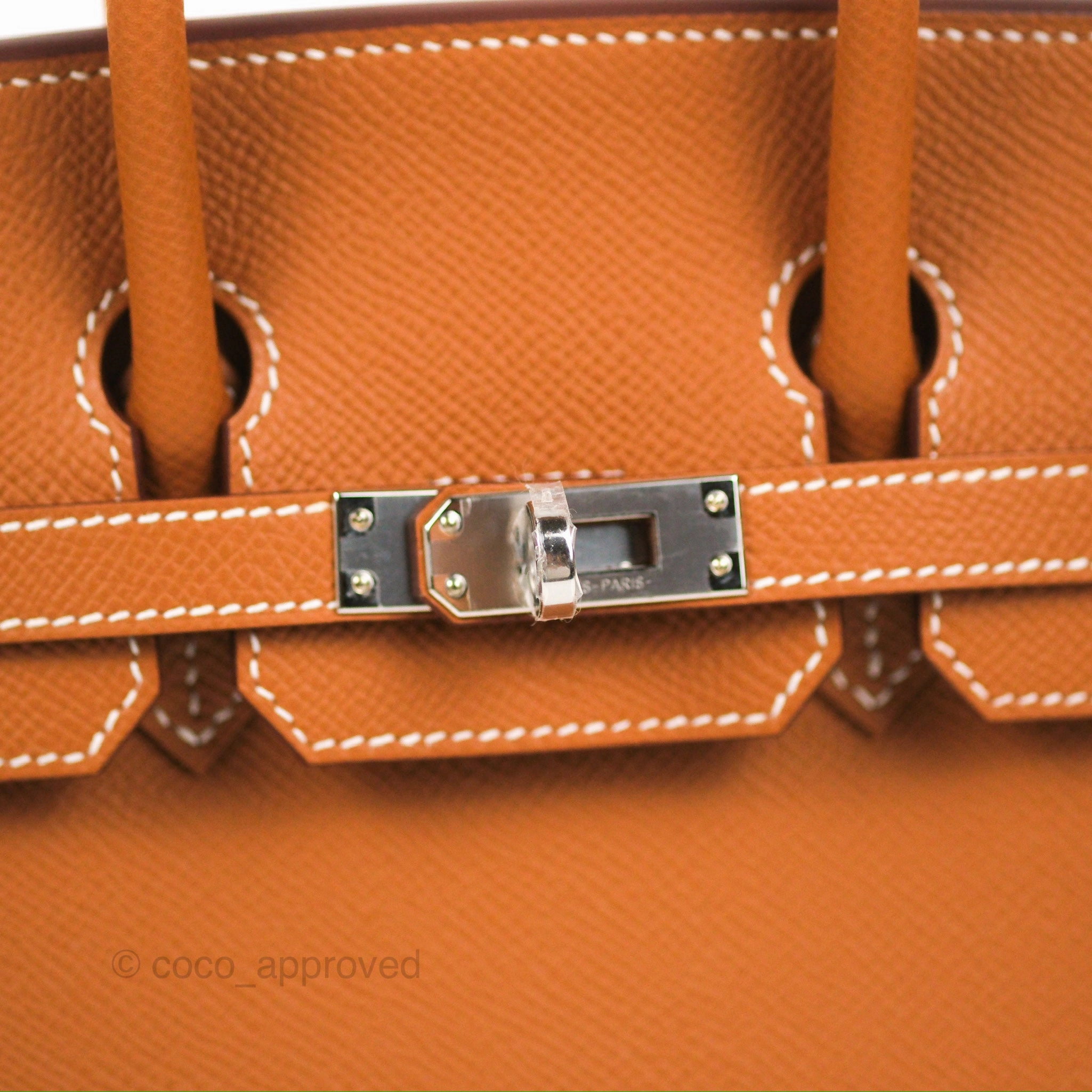Hermes Birkin 25 Sellier Gold Epsom Palladium Hardware