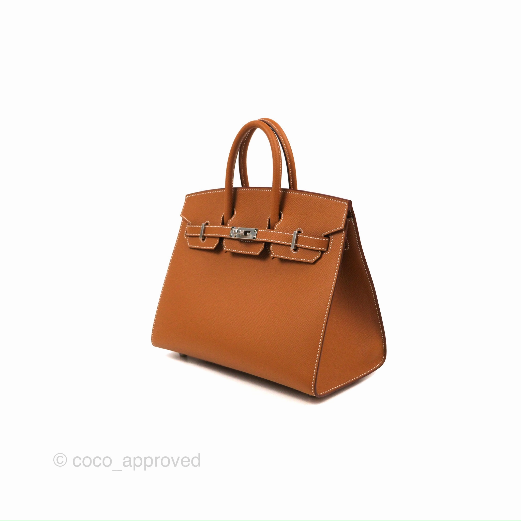 Hermes Birkin 25 Sellier Gold Epsom Palladium Hardware