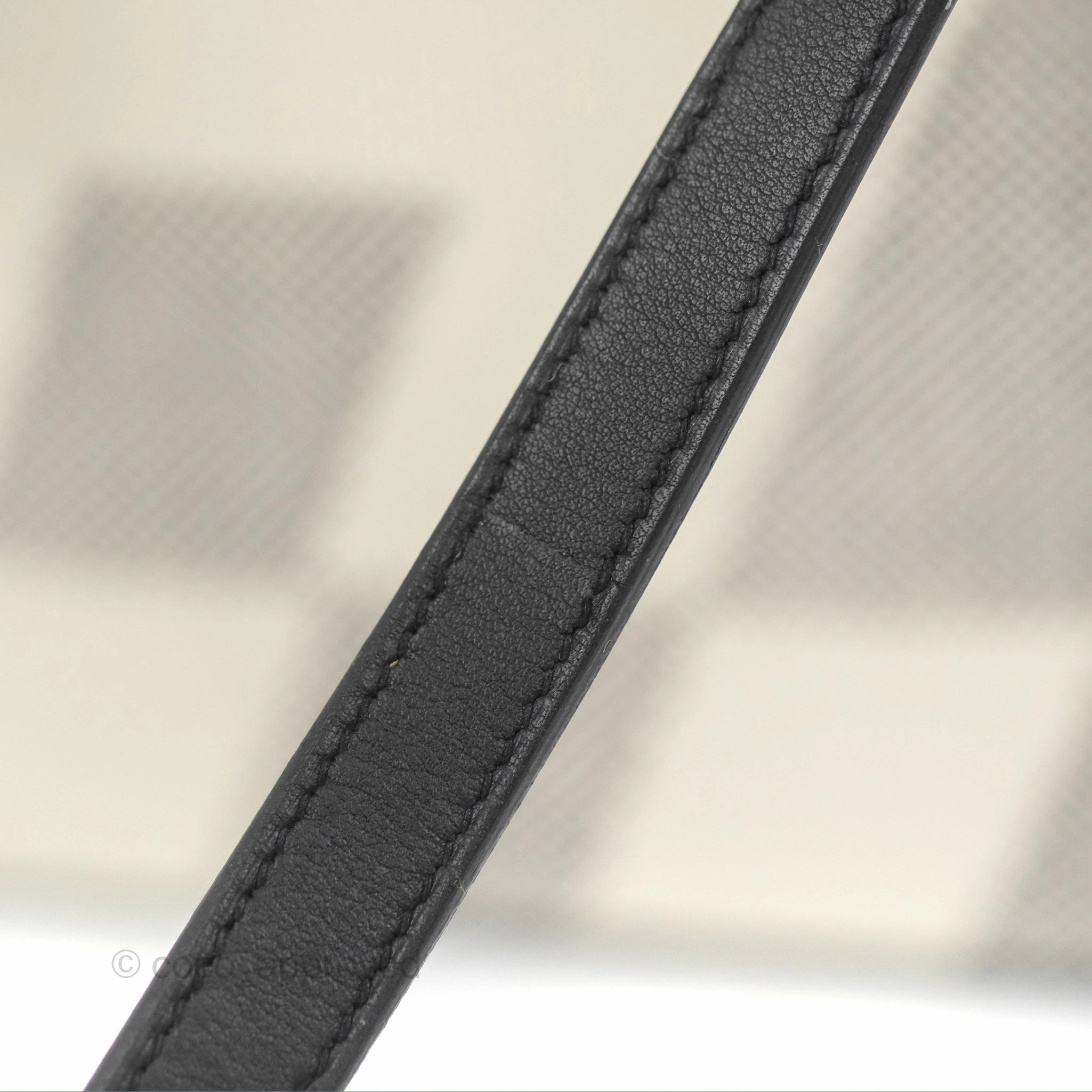 Hermes Cabas H En Biais 27 Black/Ecru Canvas
