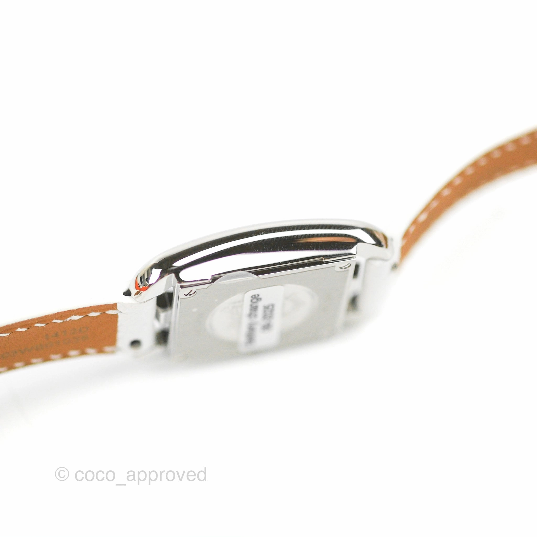 Hermes Cape Cod Watch PM 31mm White Epsom Mother-of-pearl Champleve Anchor Chains