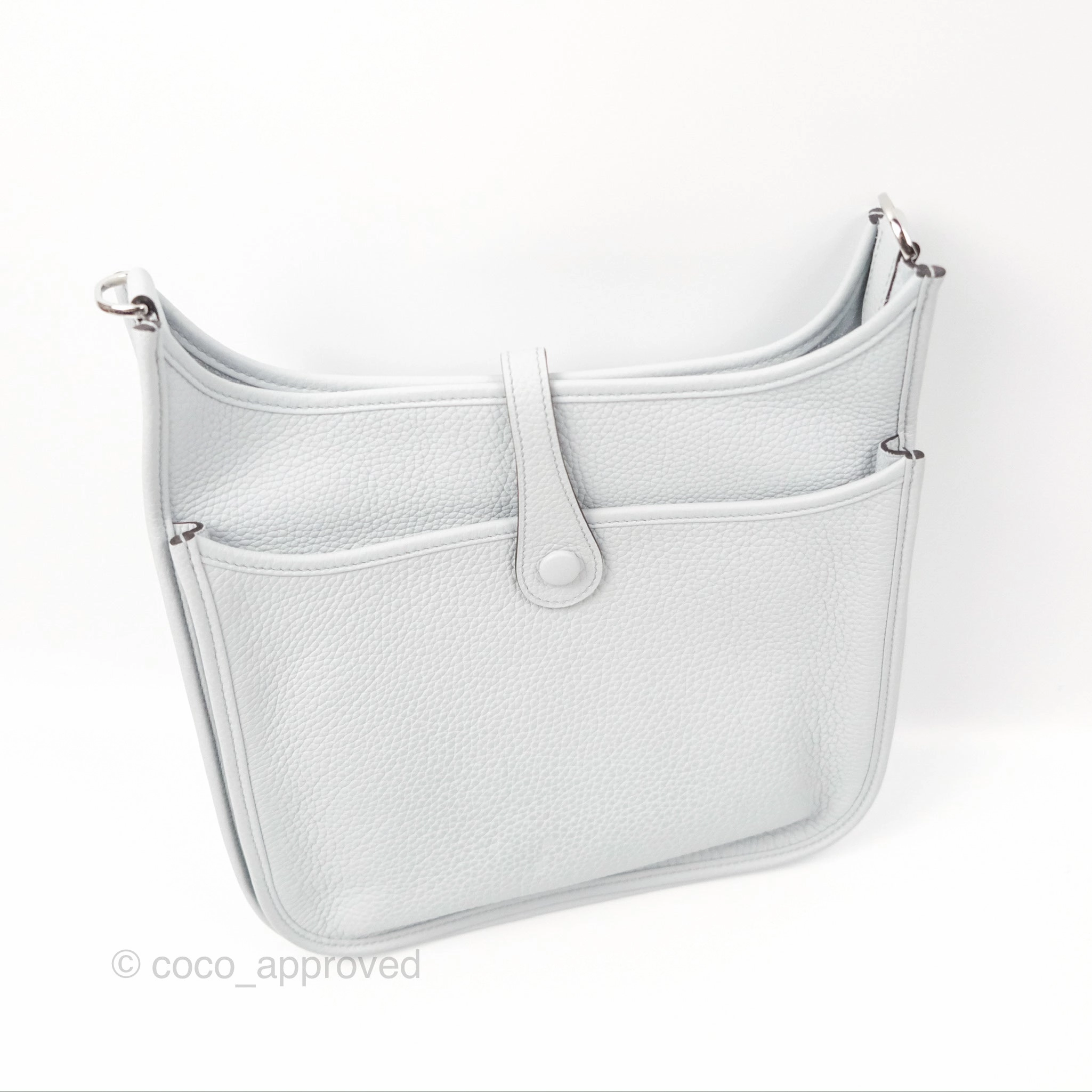 Hermes Evelyne III 29 Bleu Pale Clemence Palladium Hardware