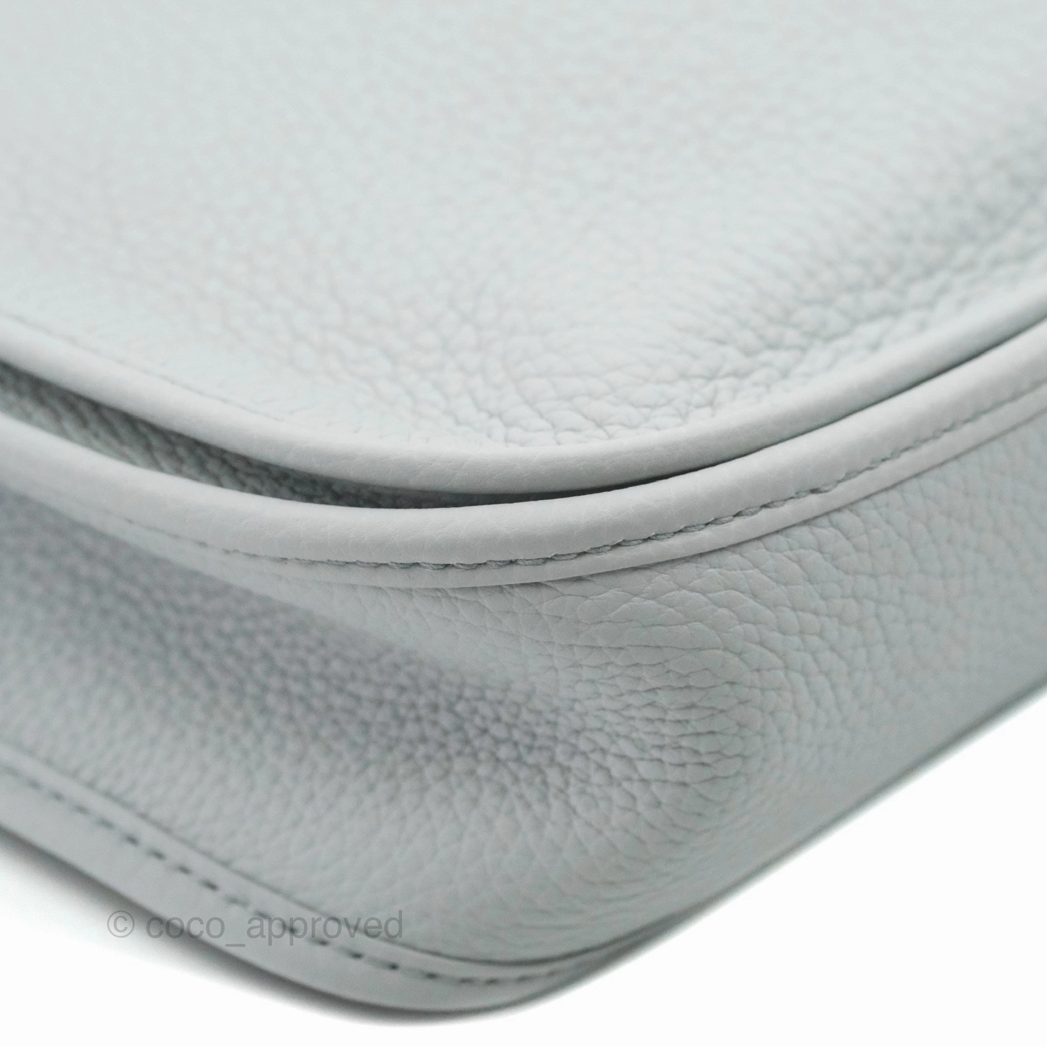 Hermes Evelyne III 29 Bleu Pale Clemence Palladium Hardware
