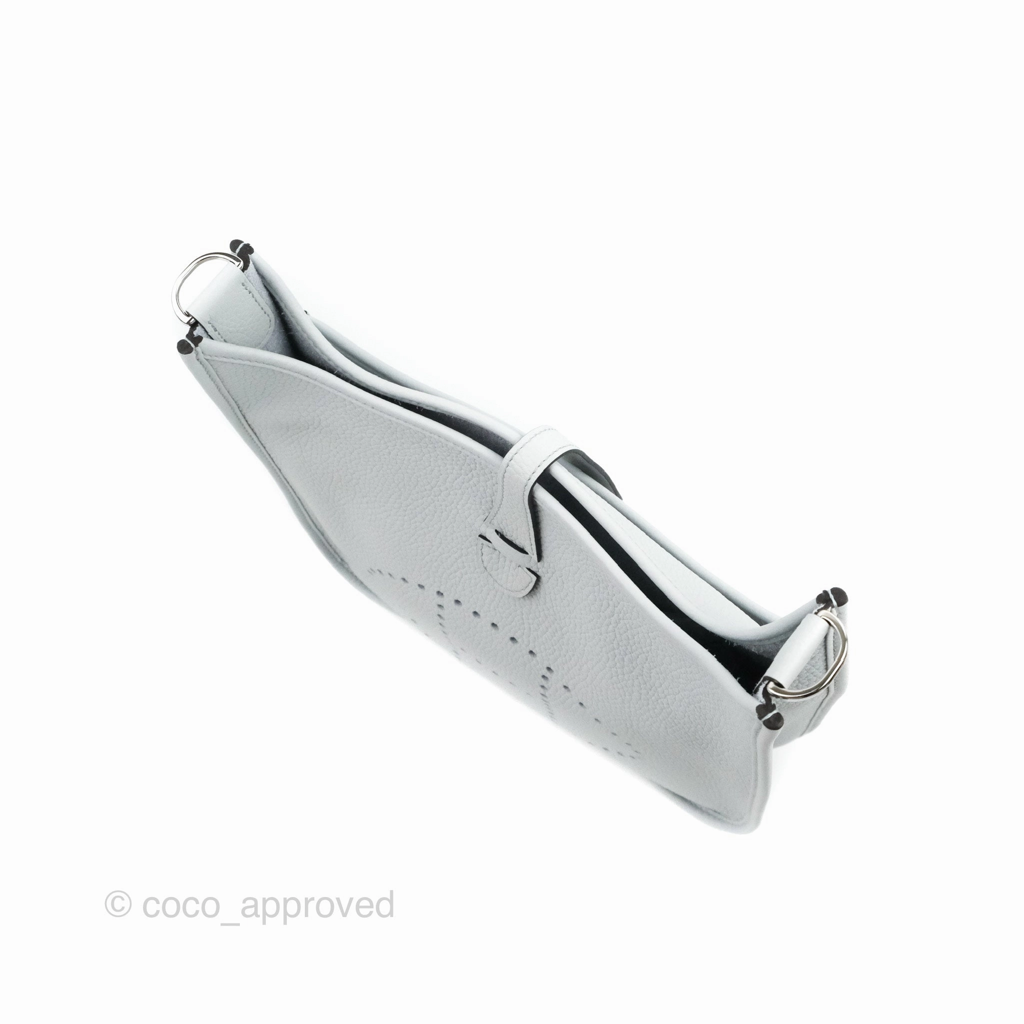 Hermes Evelyne III 29 Bleu Pale Clemence Palladium Hardware
