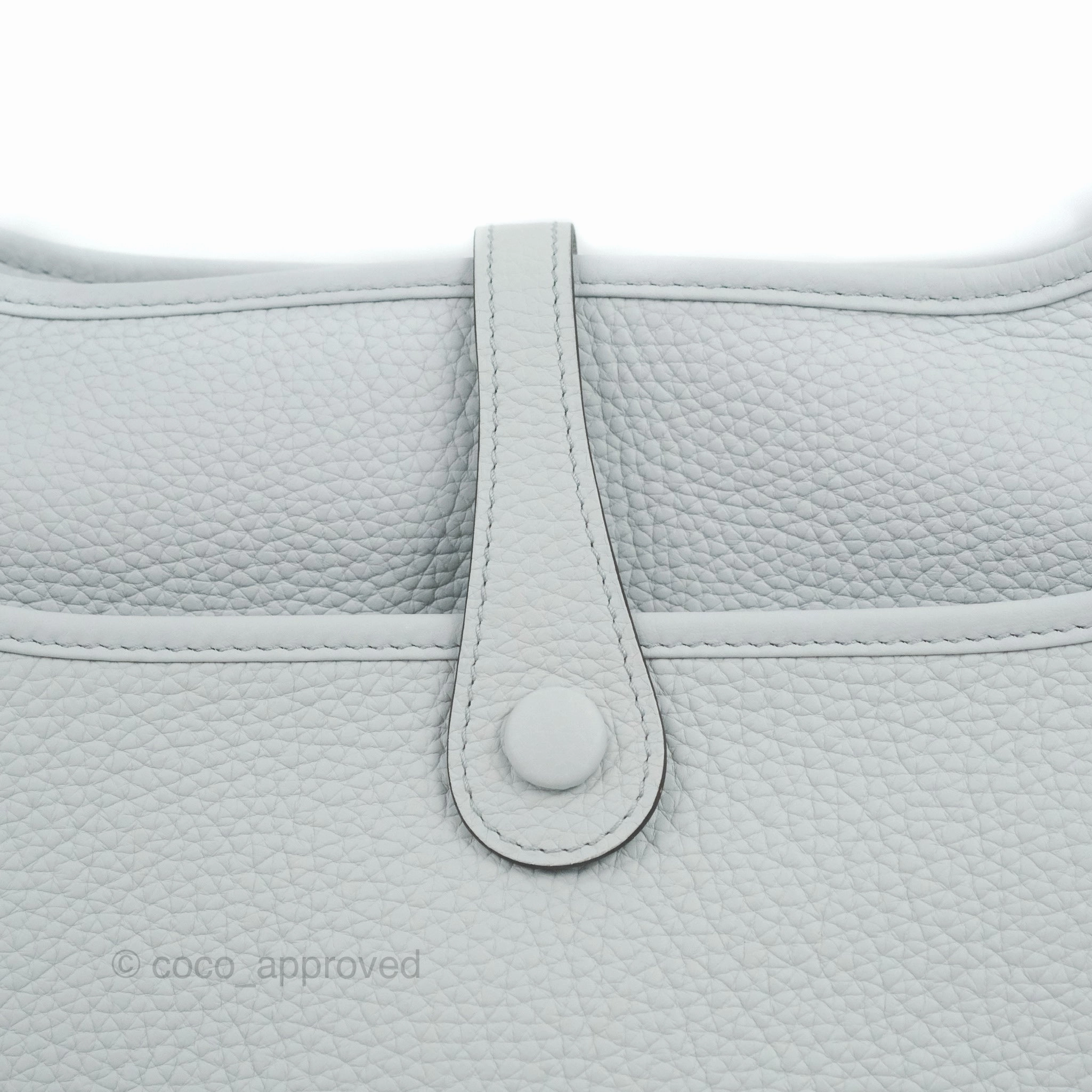 Hermes Evelyne III 29 Bleu Pale Clemence Palladium Hardware