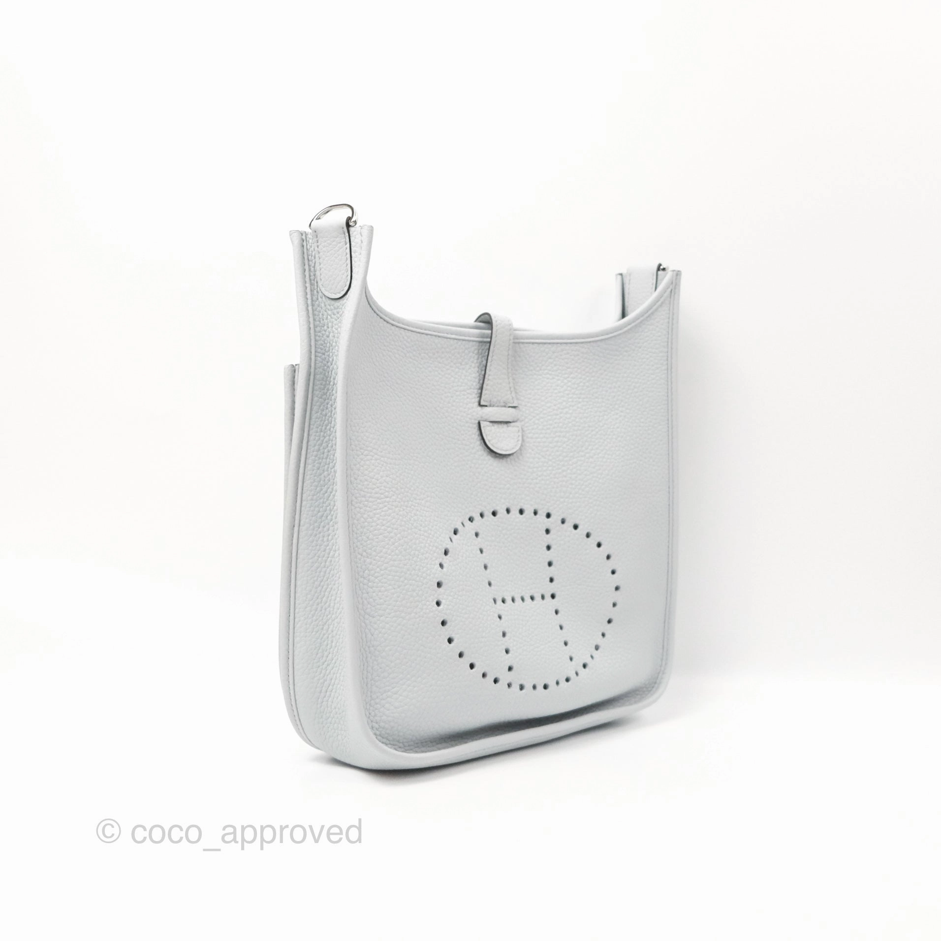 Hermes Evelyne III 29 Bleu Pale Clemence Palladium Hardware