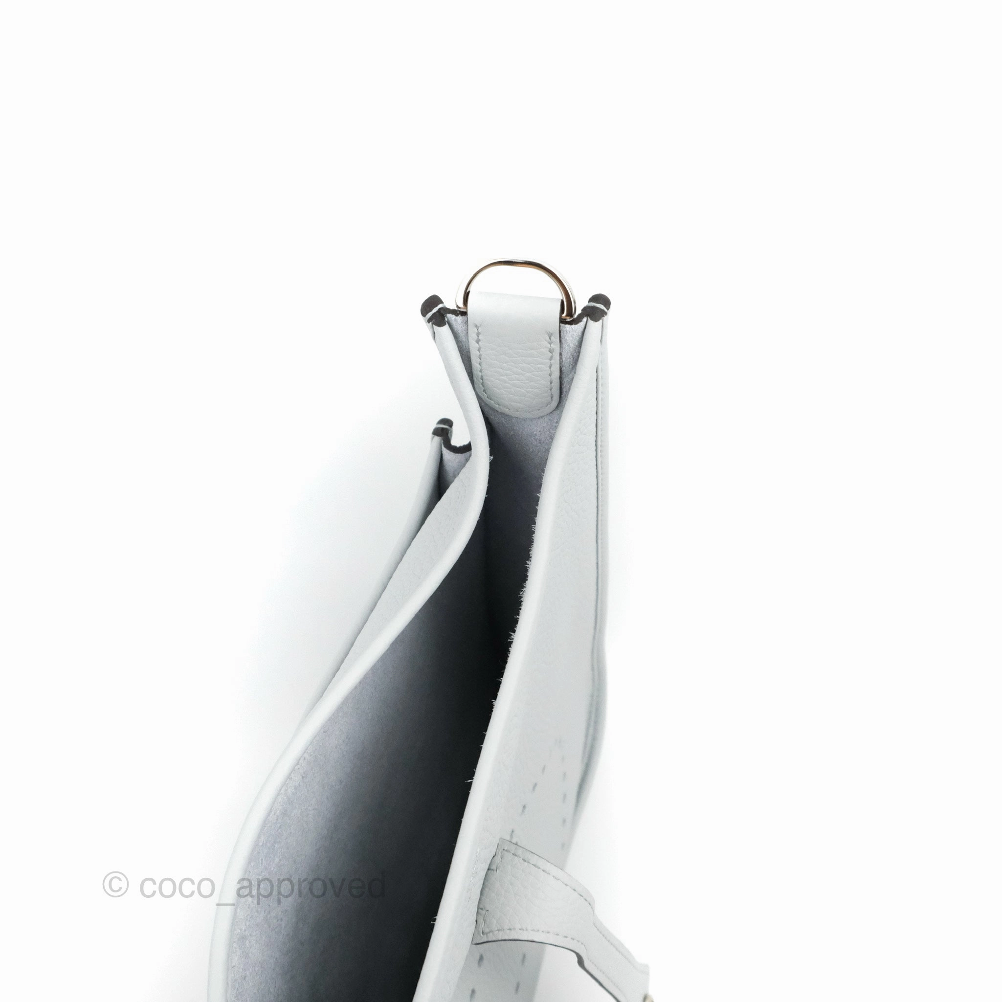 Hermes Evelyne III 29 Bleu Pale Clemence Palladium Hardware