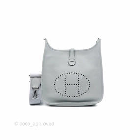Hermes Evelyne III 29 Bleu Pale Clemence Palladium Hardware
