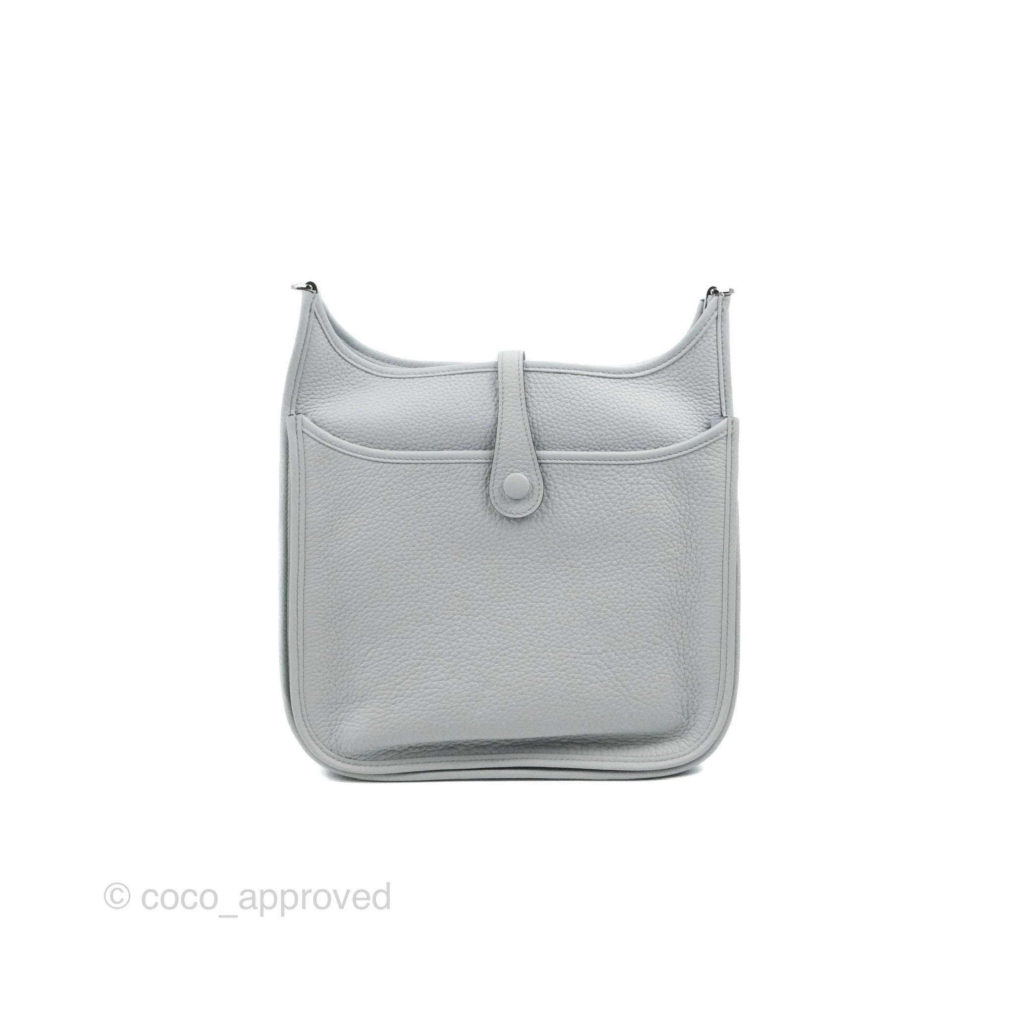 Hermes Evelyne III 29 Bleu Pale Clemence Palladium Hardware