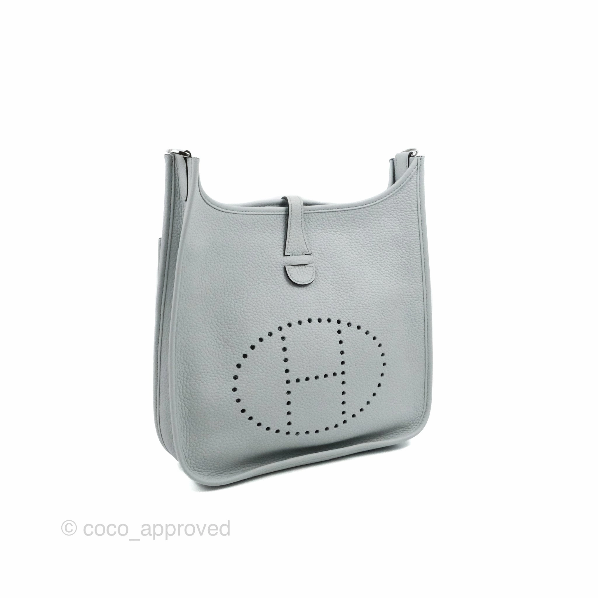 Hermes Evelyne III 29 Bleu Pale Clemence Palladium Hardware