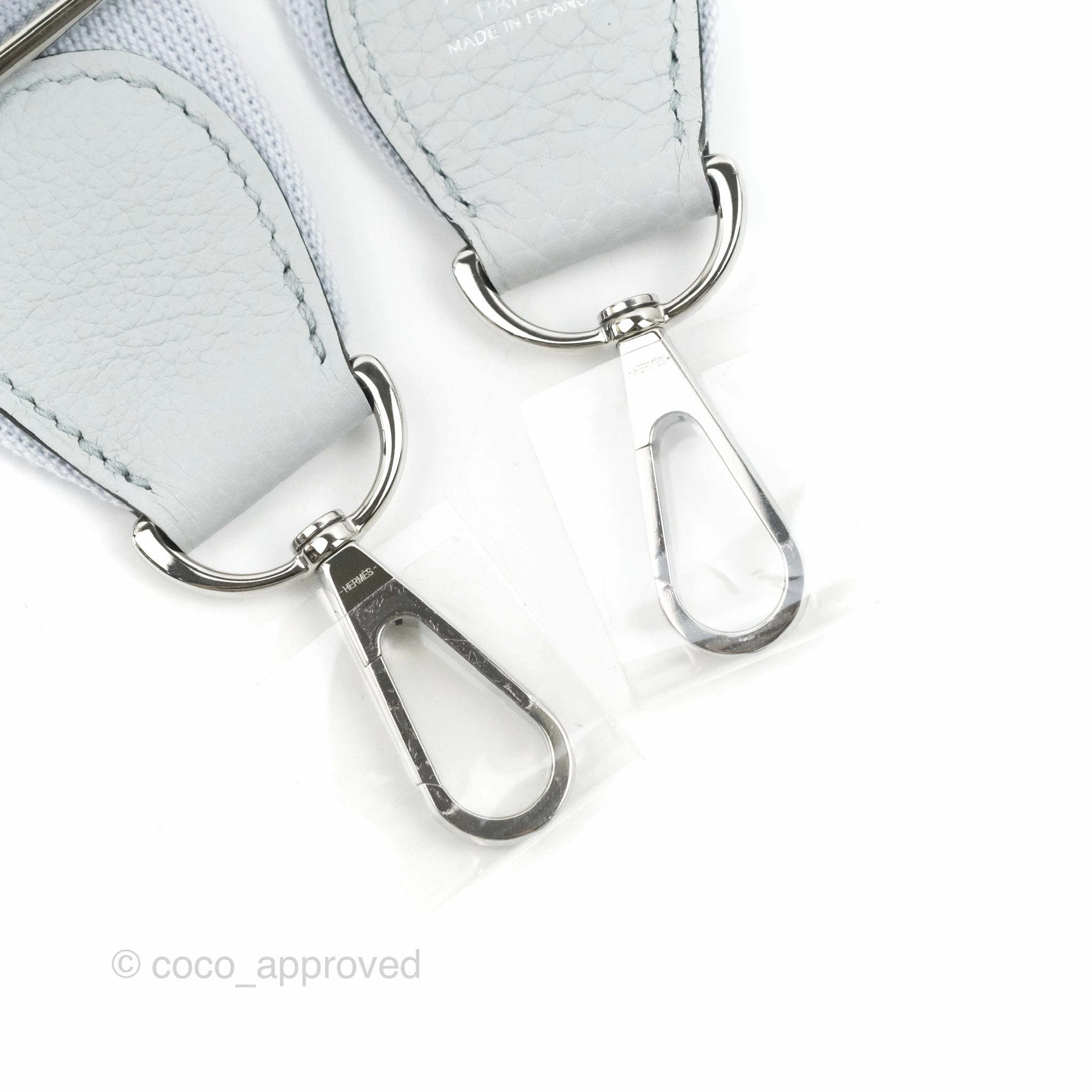 Hermes Evelyne III 29 Bleu Pale Clemence Palladium Hardware