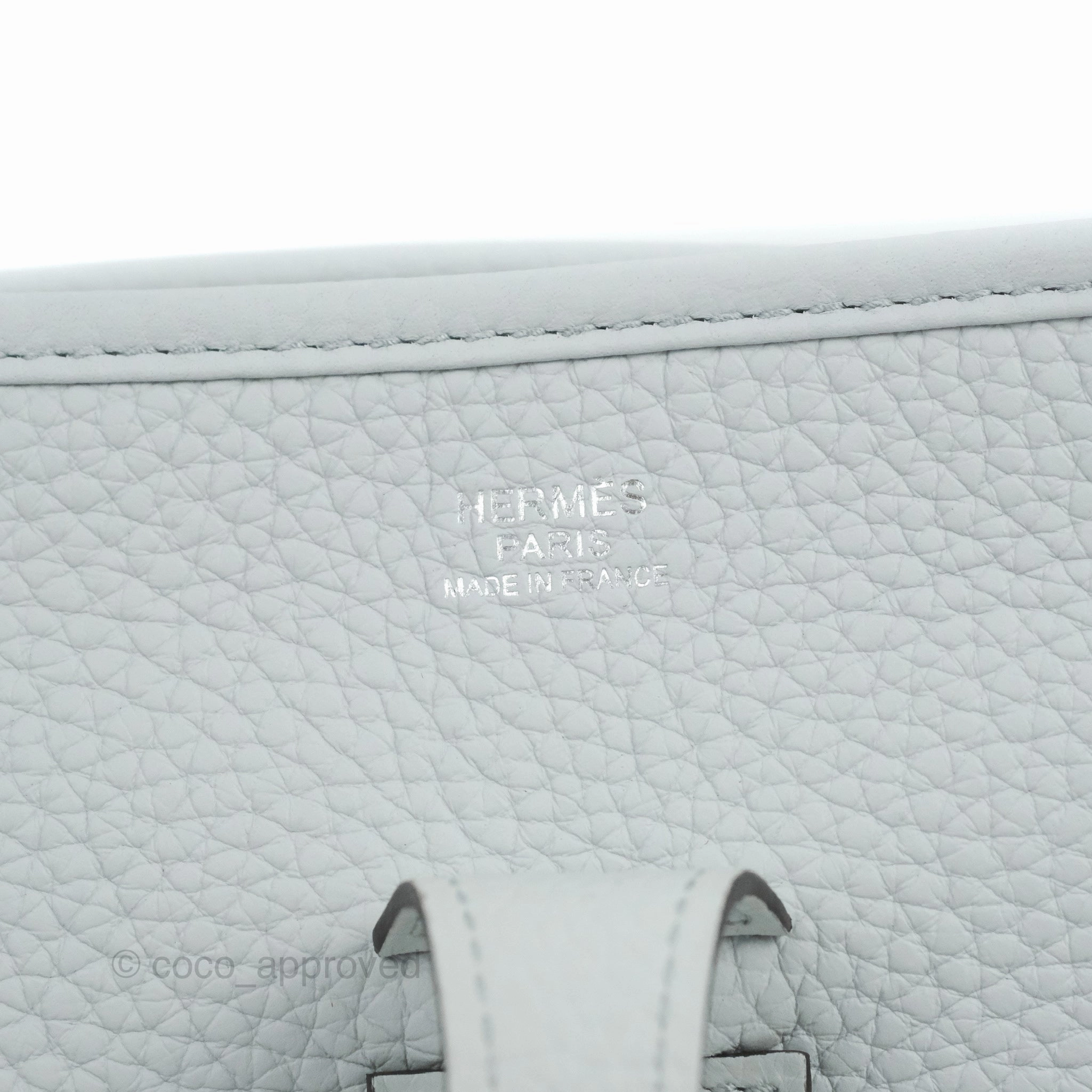Hermes Evelyne III 29 Bleu Pale Clemence Palladium Hardware