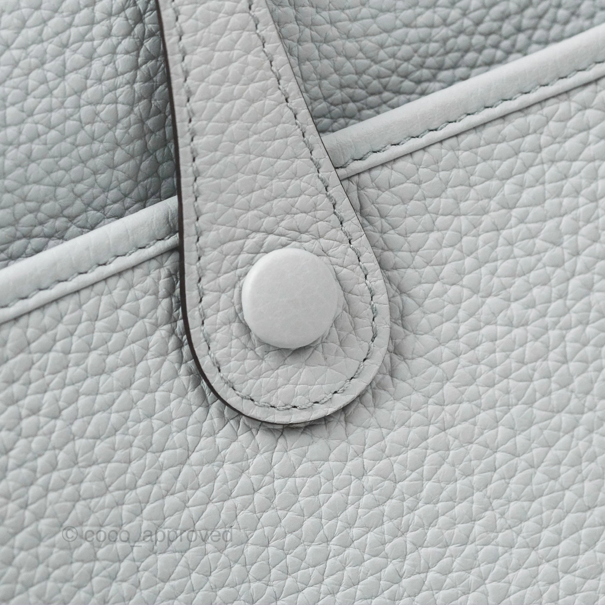 Hermes Evelyne III 29 Bleu Pale Clemence Palladium Hardware