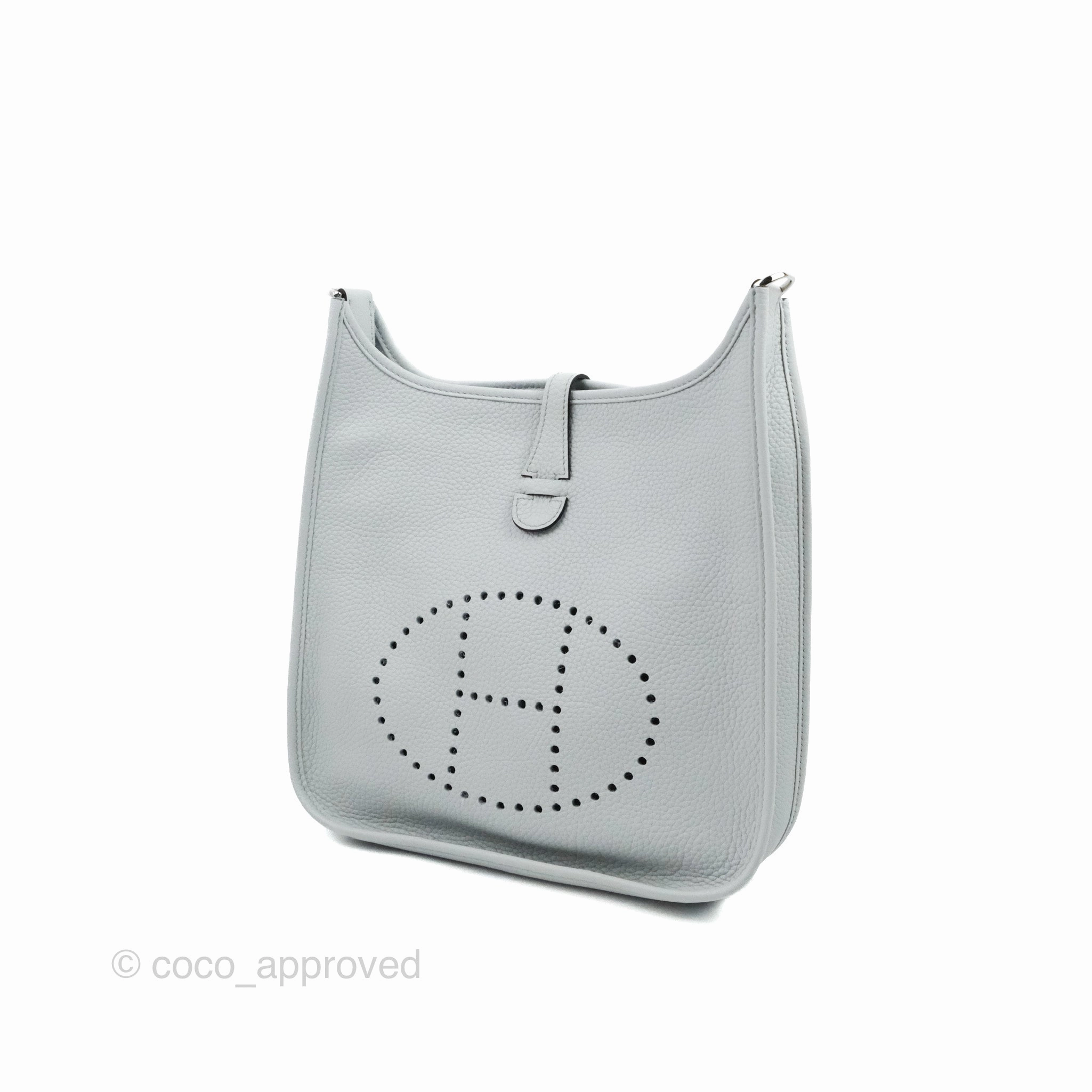 Hermes Evelyne III 29 Bleu Pale Clemence Palladium Hardware