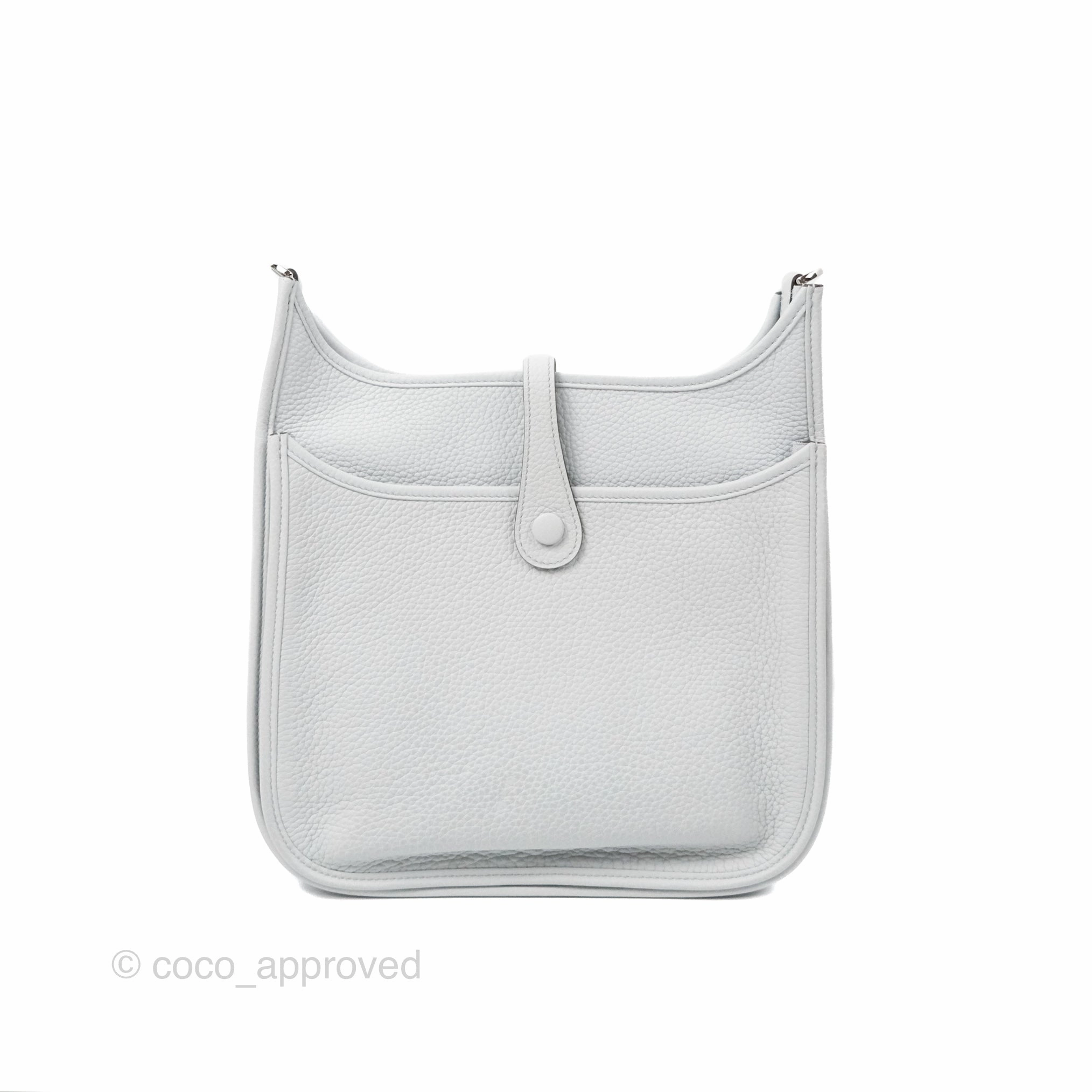 Hermes Evelyne III 29 Bleu Pale Clemence Palladium Hardware