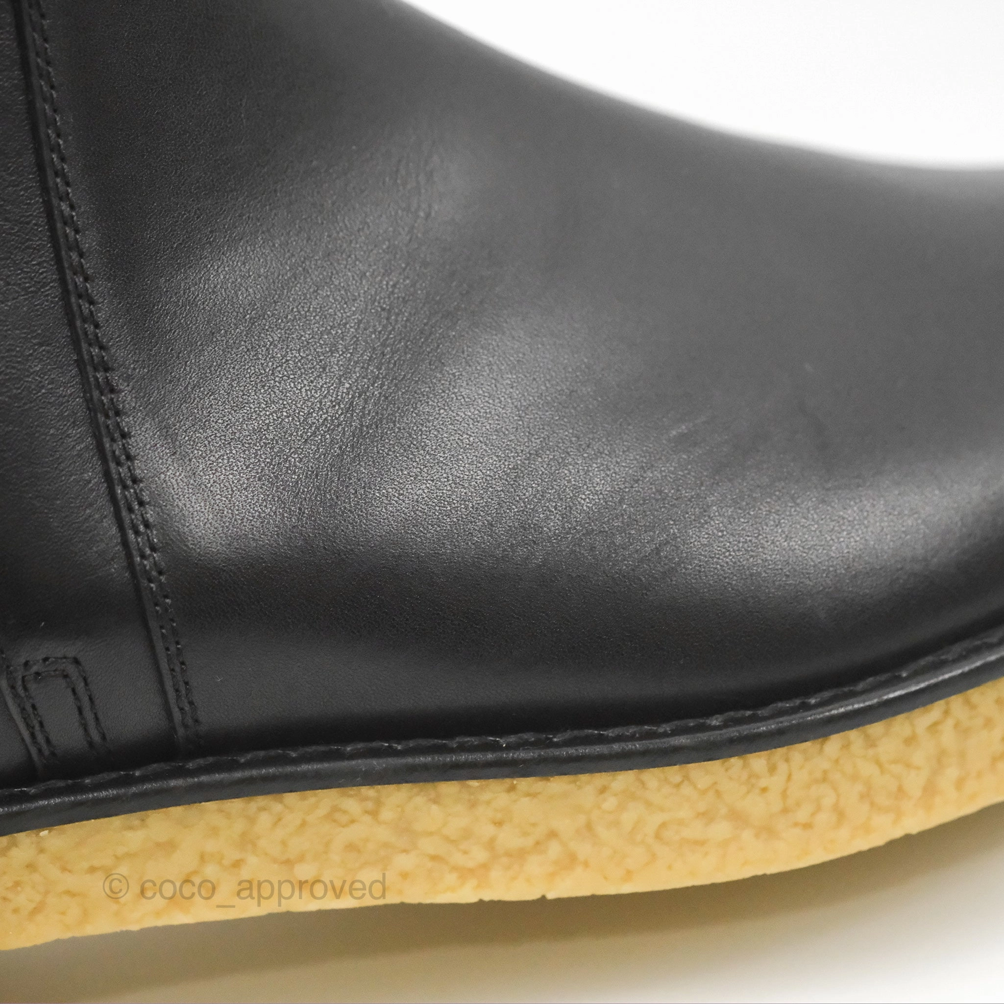 Hermes Follow Ankle Boots Black Calfskin Size 39