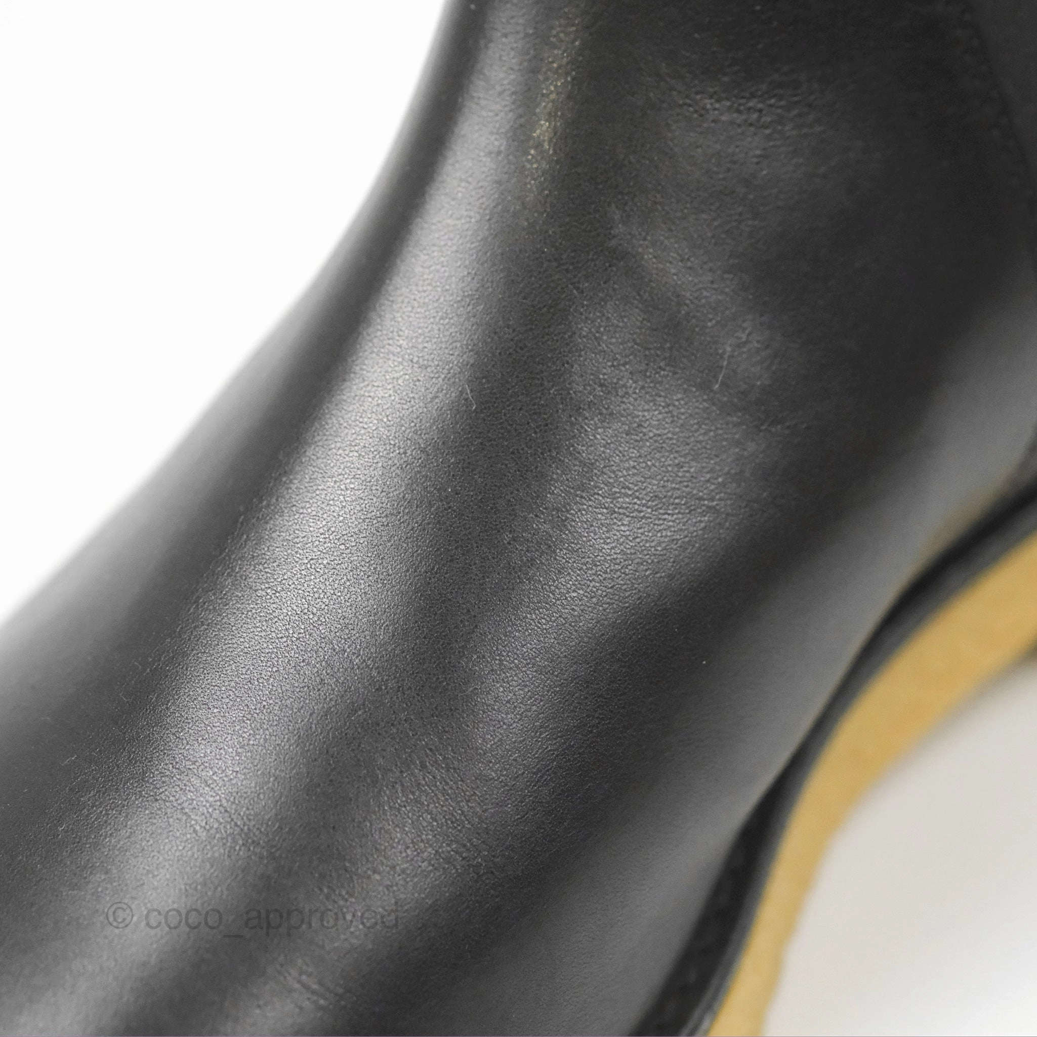 Hermes Follow Ankle Boots Black Calfskin Size 39