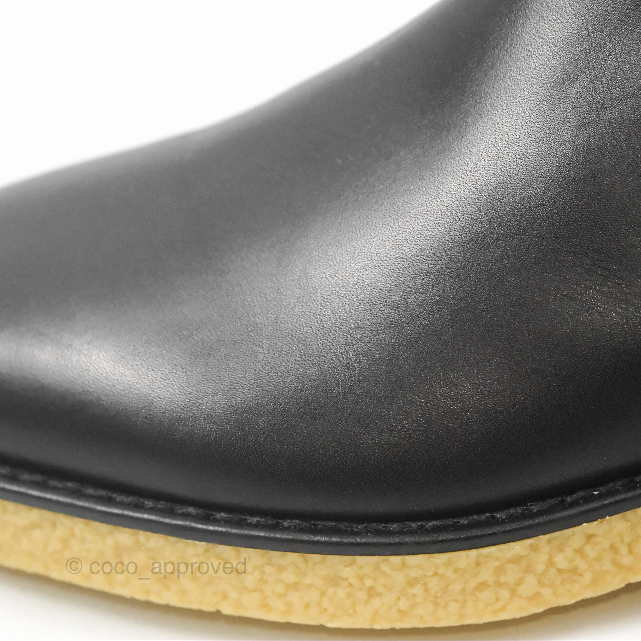 Hermes Follow Ankle Boots Black Calfskin Size 39