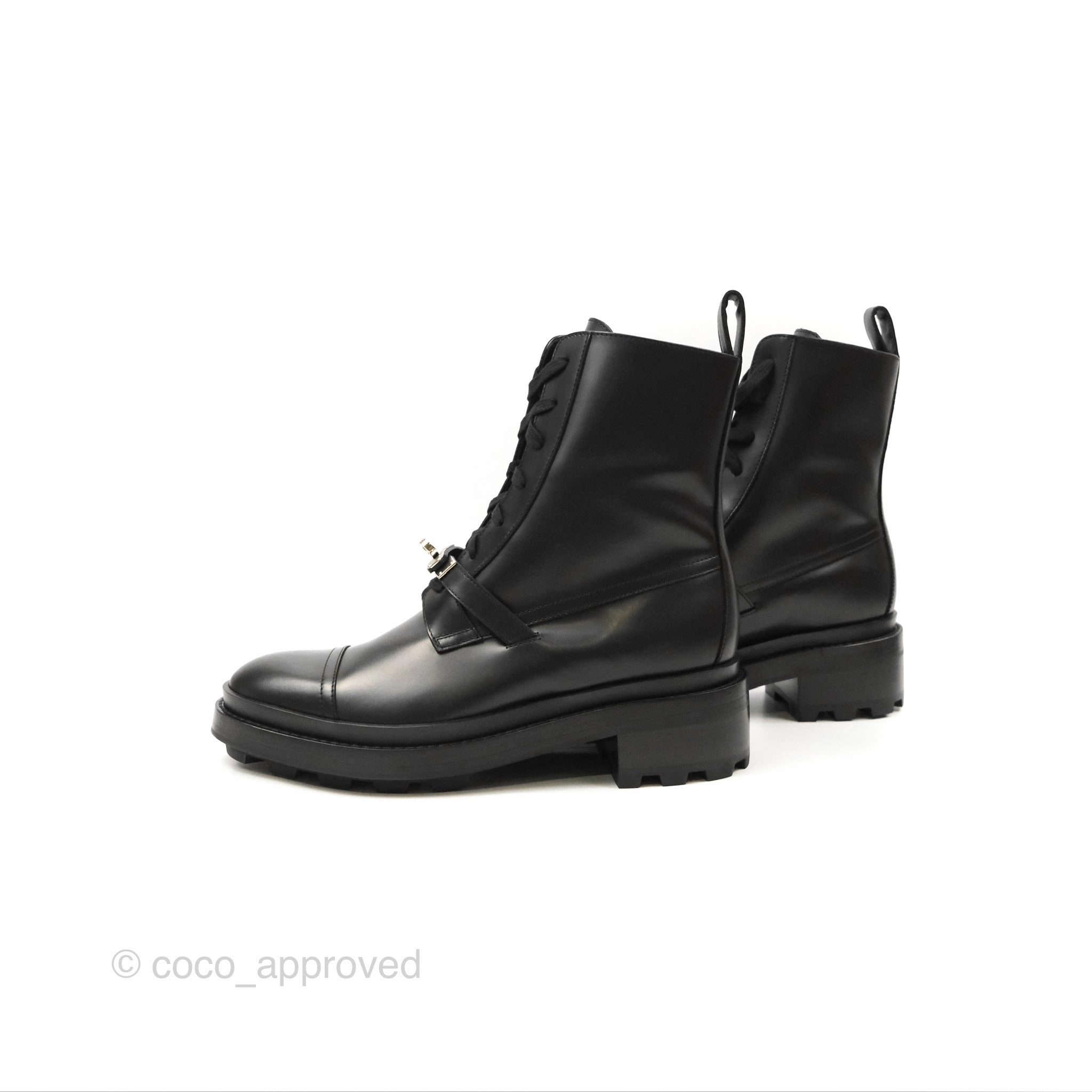 Hermes Funk Ankle Boots Black 39