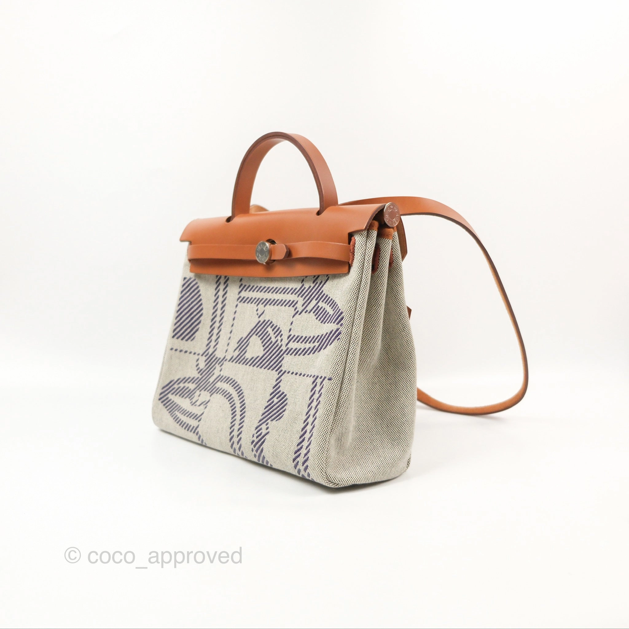 Hermes Herbag Brides de Gala Cassis Ecru/Noir
