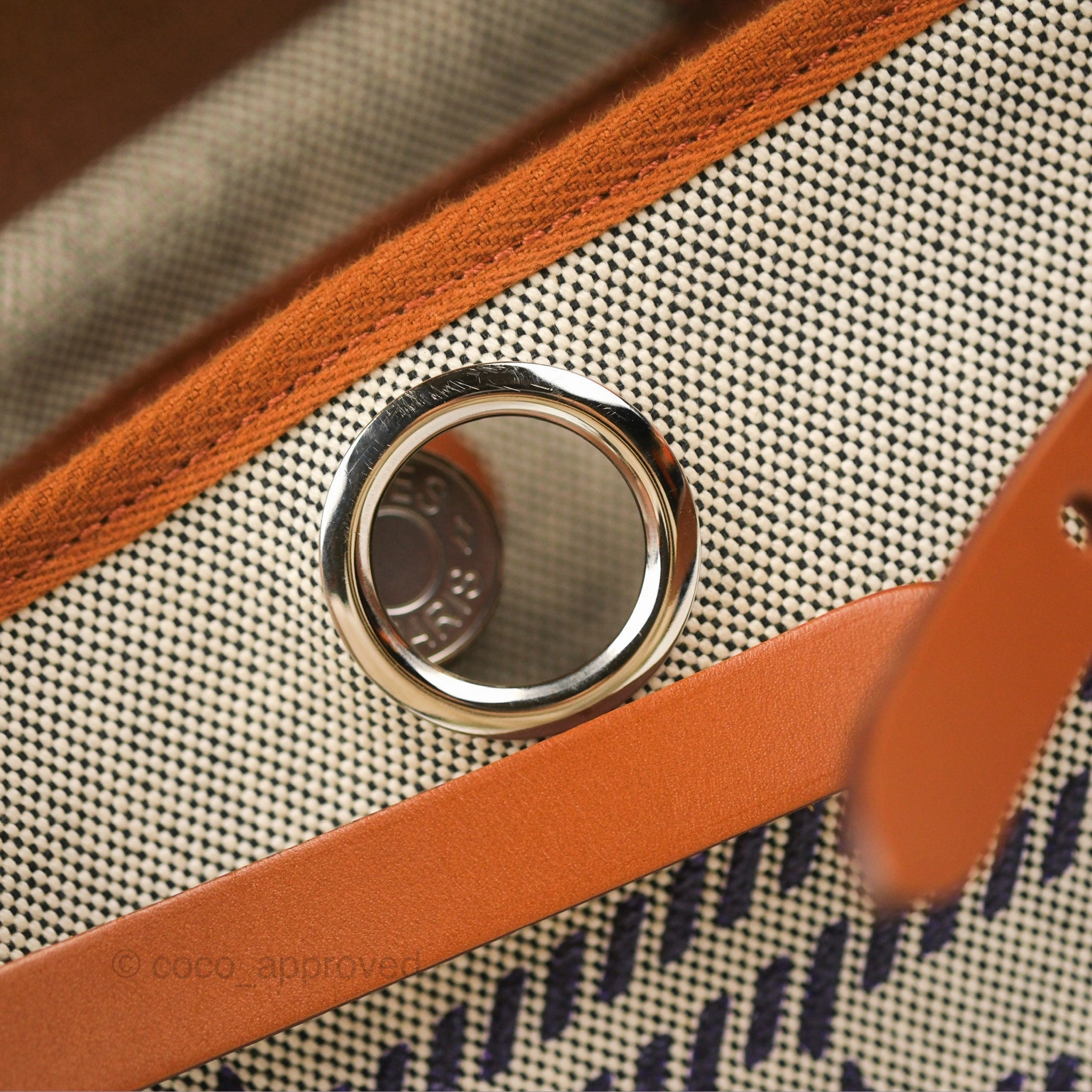 Hermes Herbag Brides de Gala Cassis Ecru/Noir