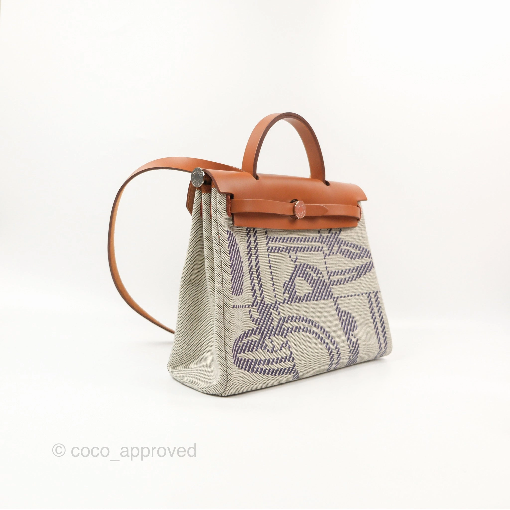 Hermes Herbag Brides de Gala Cassis Ecru/Noir