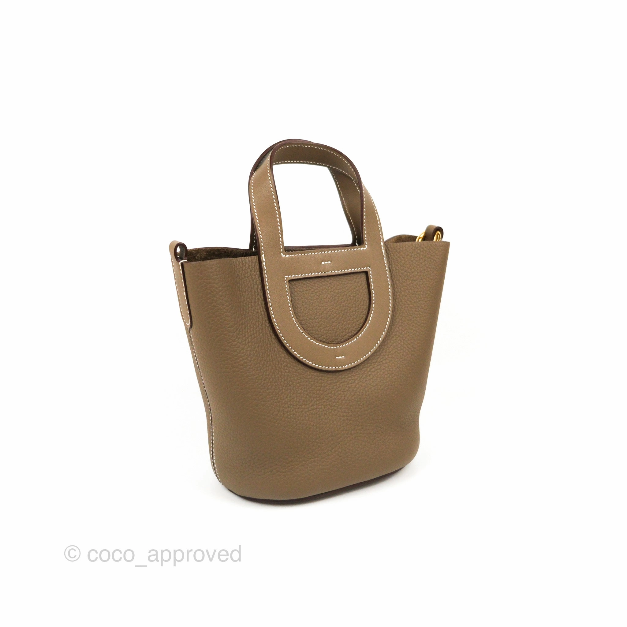 Hermes In-The-Loop 18 Etoupe Clemence Gold Hardware