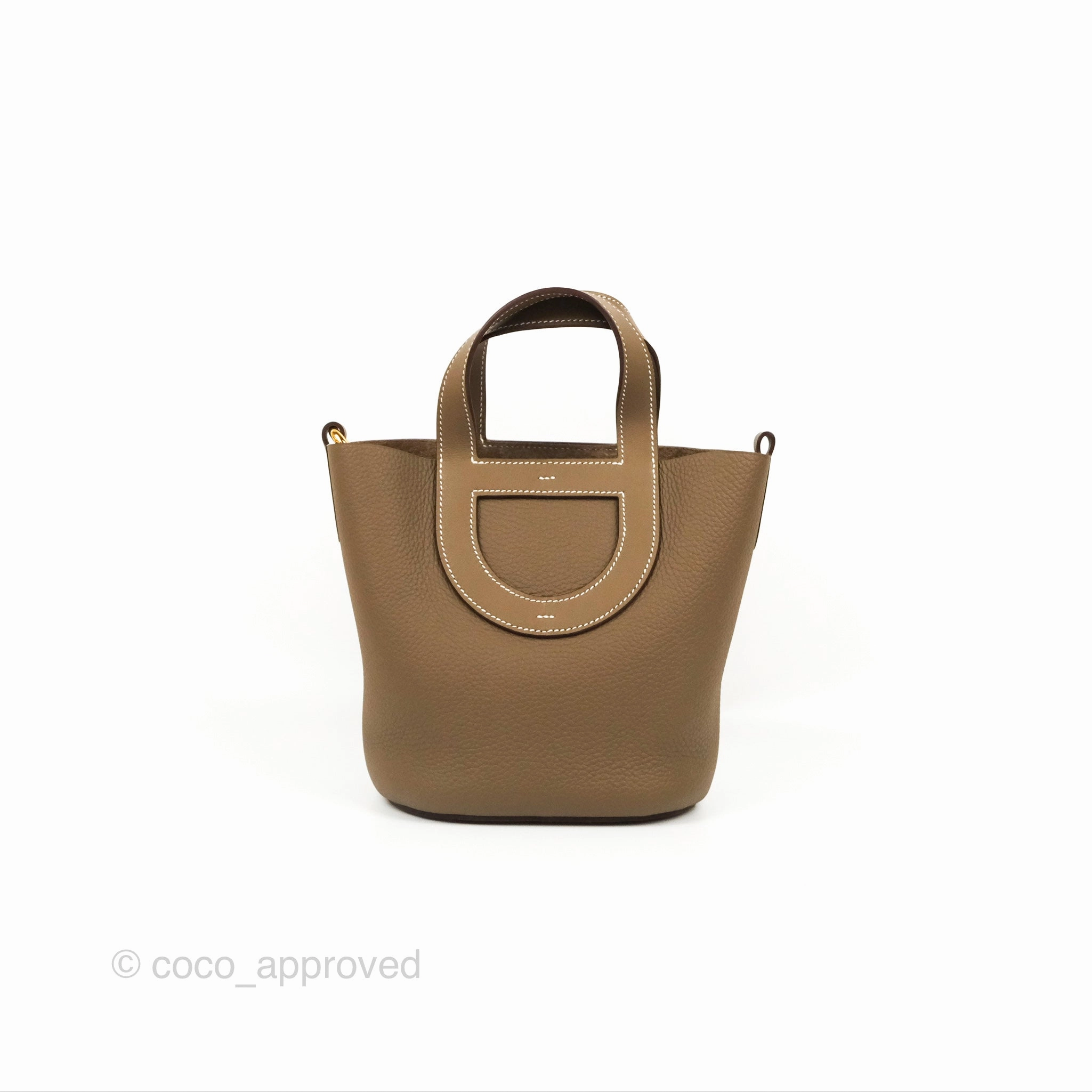 Hermes In-The-Loop 18 Etoupe Clemence Gold Hardware