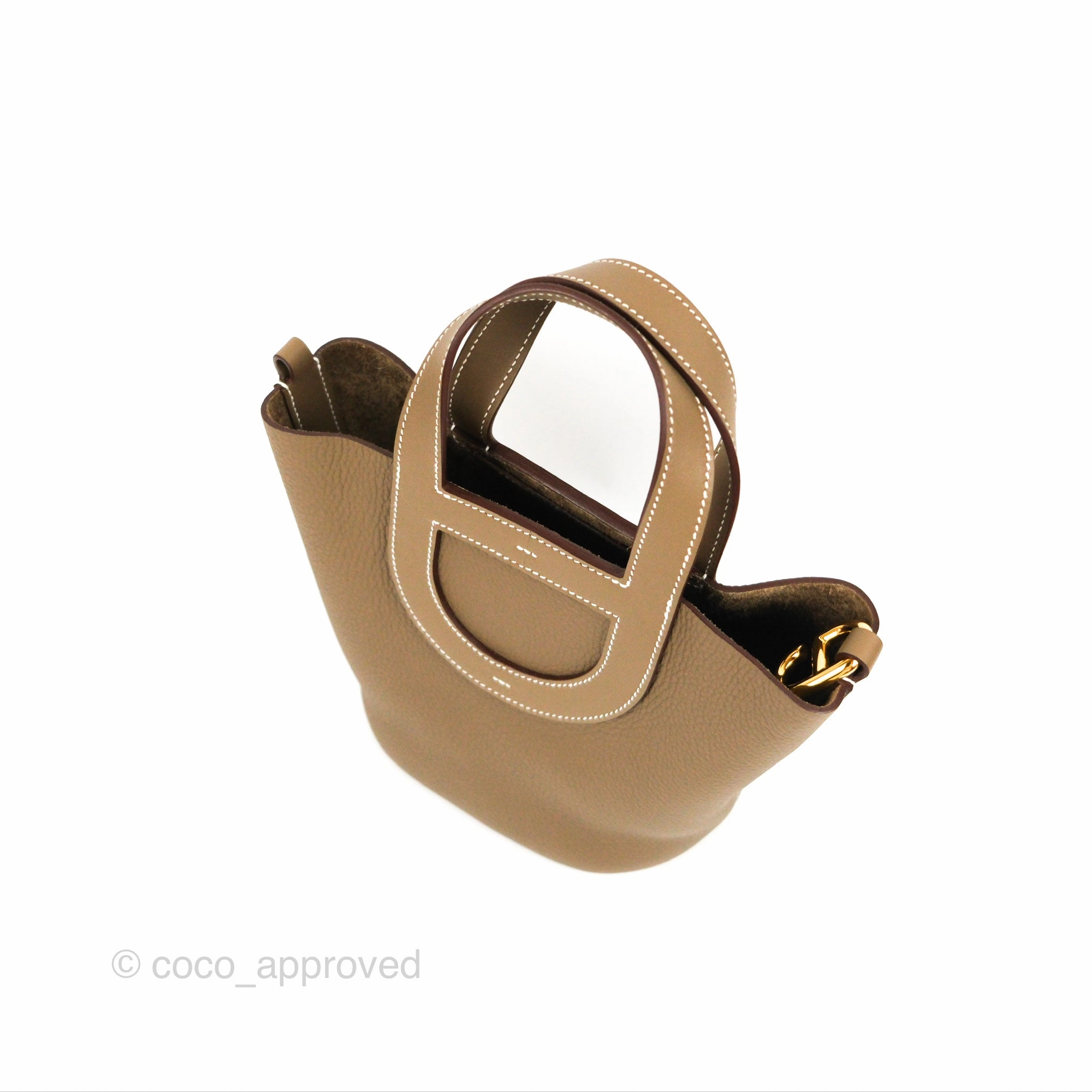 Hermes In-The-Loop 18 Etoupe Clemence Gold Hardware