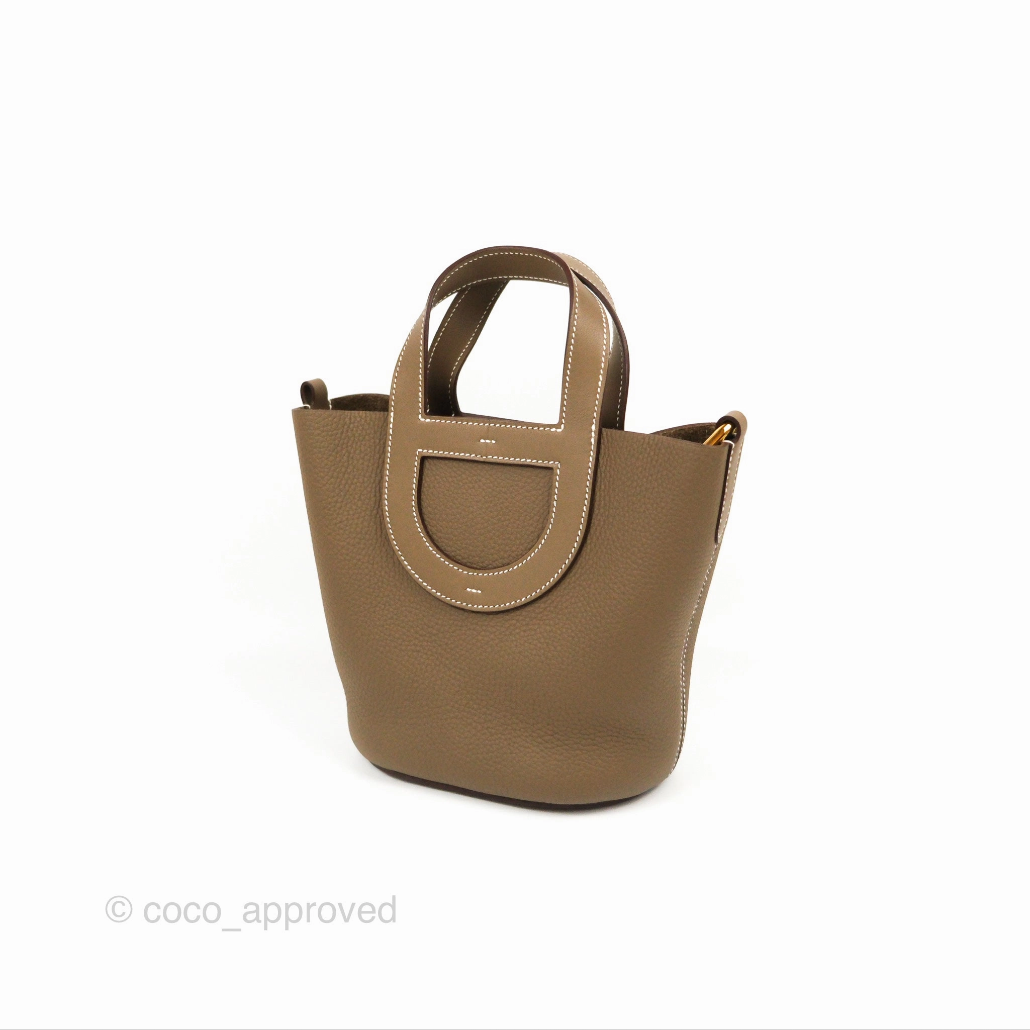 Hermes In-The-Loop 18 Etoupe Clemence Gold Hardware