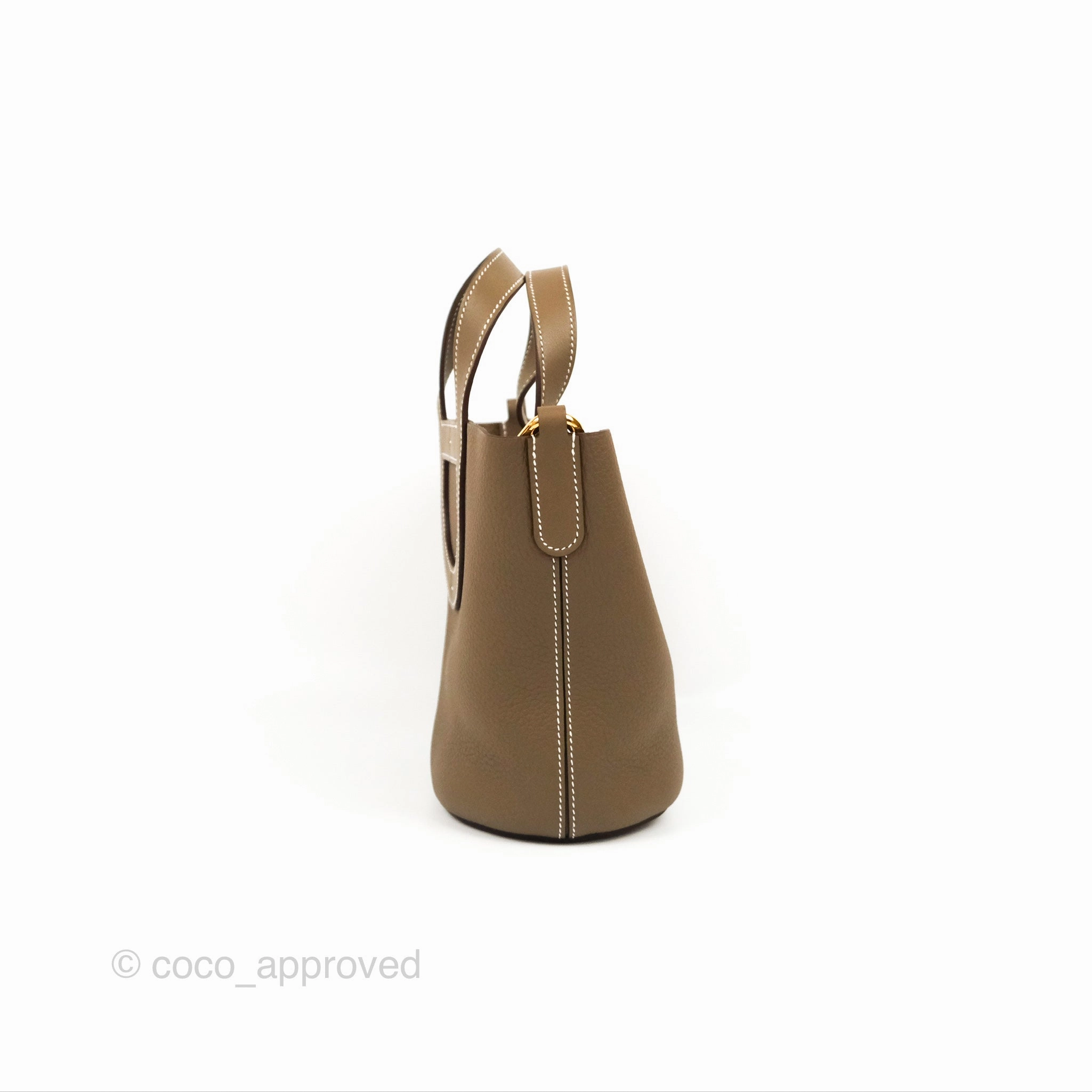 Hermes In-The-Loop 18 Etoupe Clemence Gold Hardware