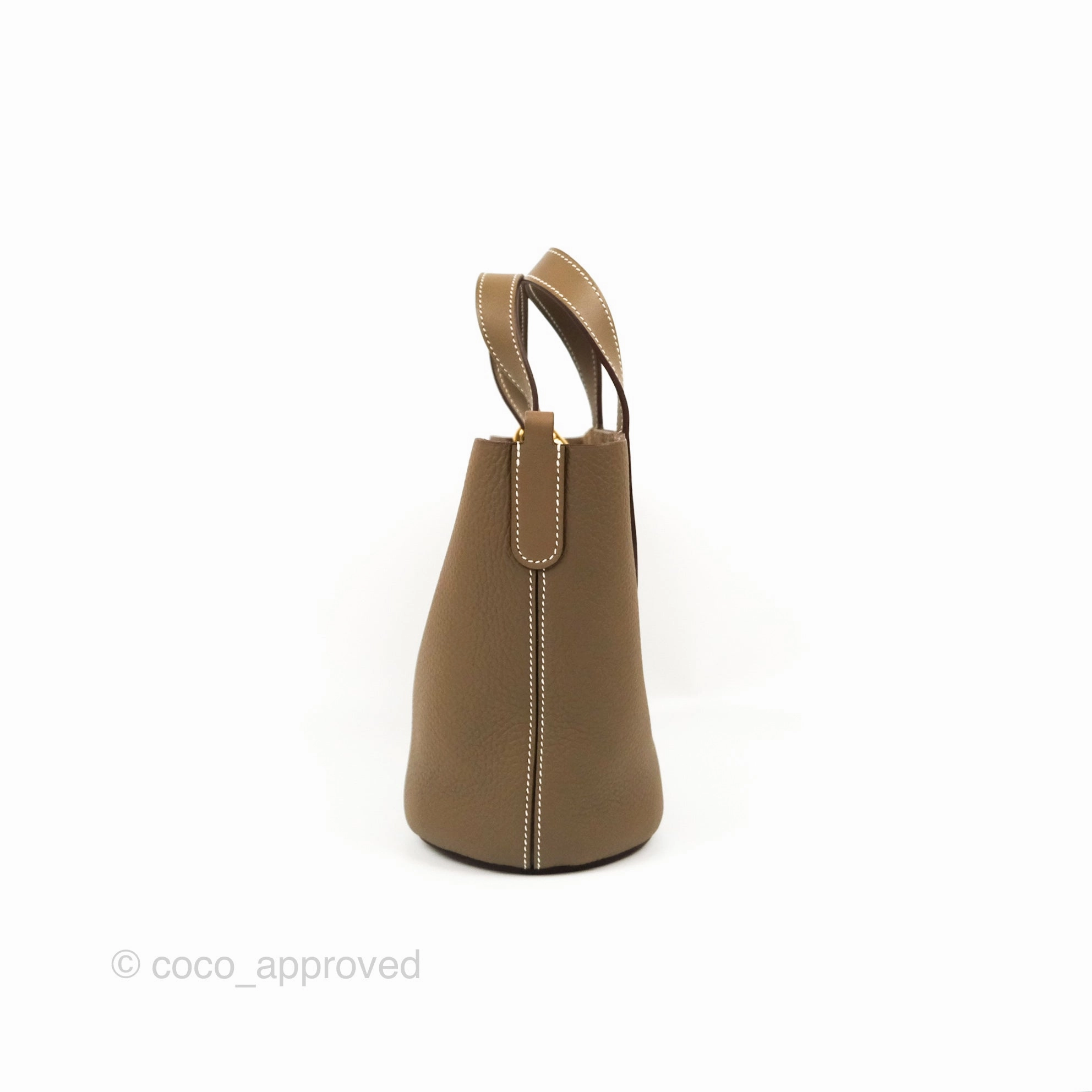 Hermes In-The-Loop 18 Etoupe Clemence Gold Hardware