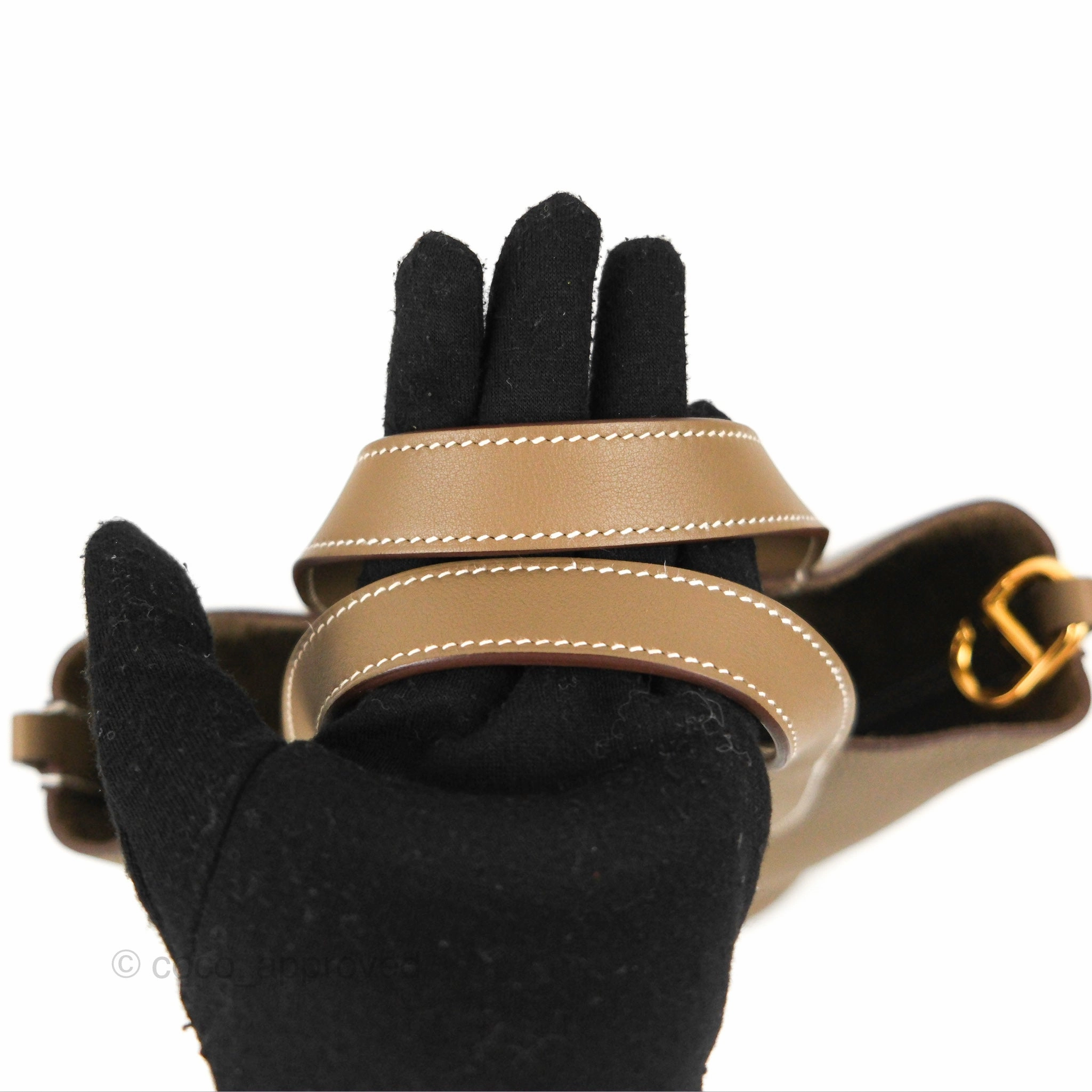 Hermes In-The-Loop 18 Etoupe Clemence Gold Hardware