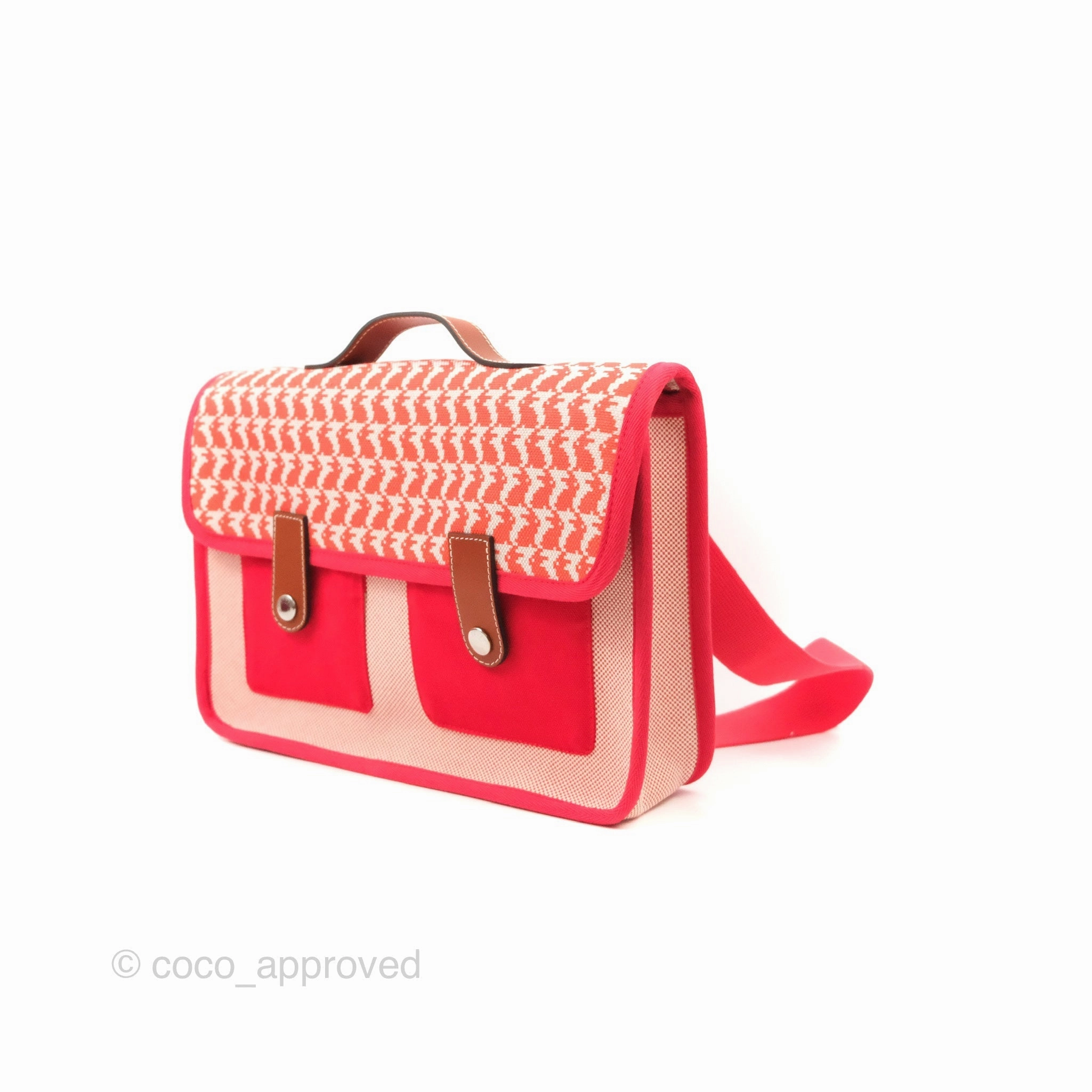 Hermes Kids Animaux Pixel Backpack Red