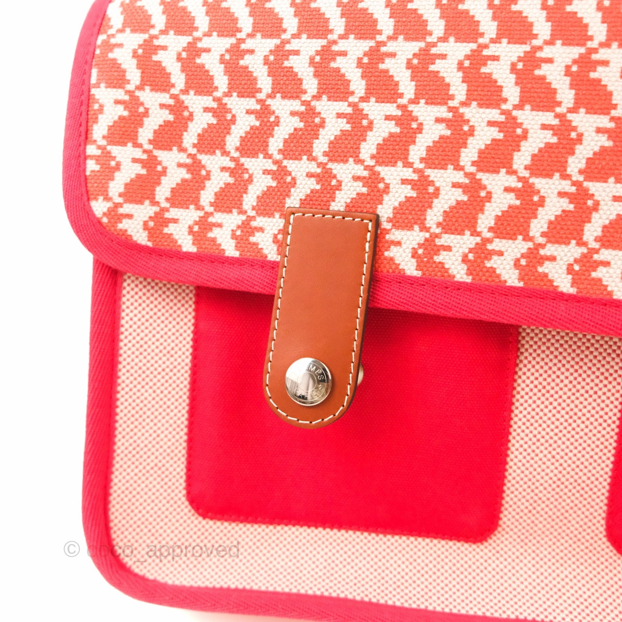 Hermes Kids Animaux Pixel Backpack Red