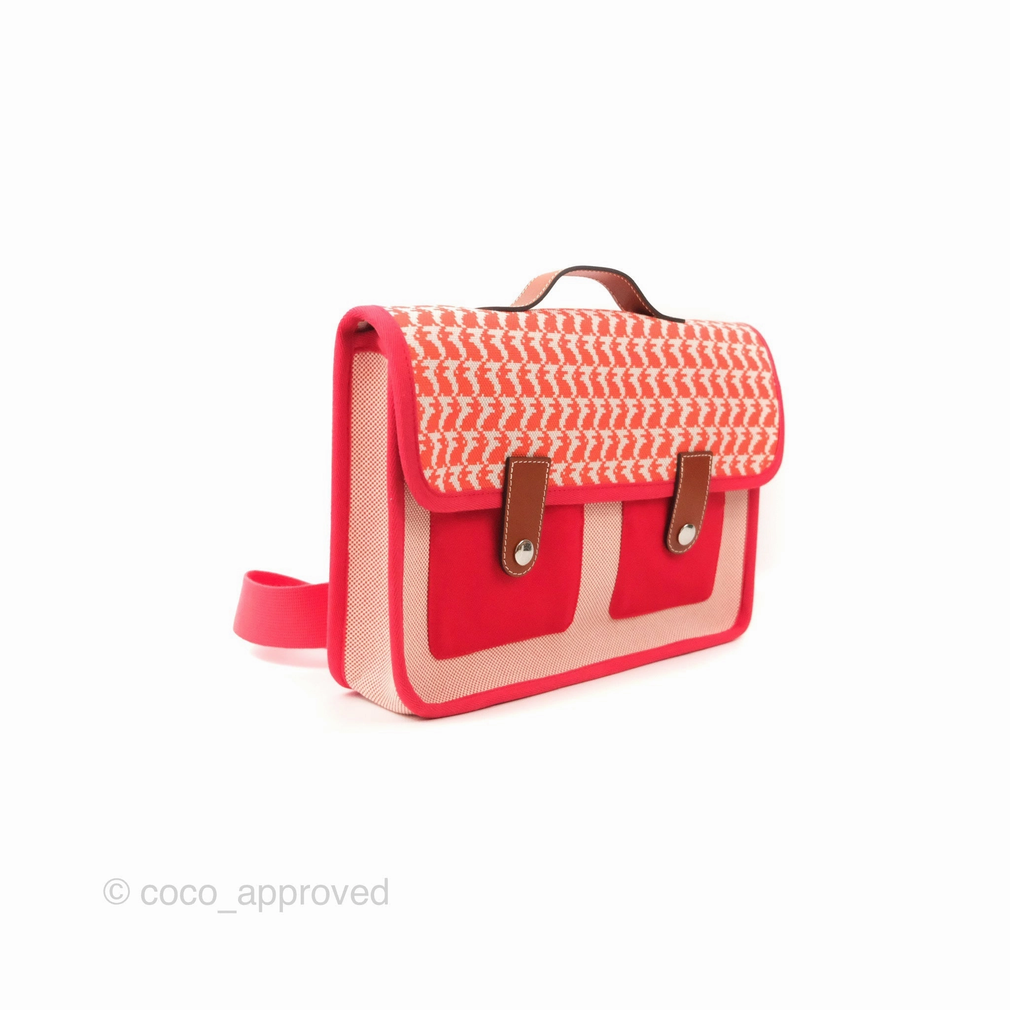 Hermes Kids Animaux Pixel Backpack Red