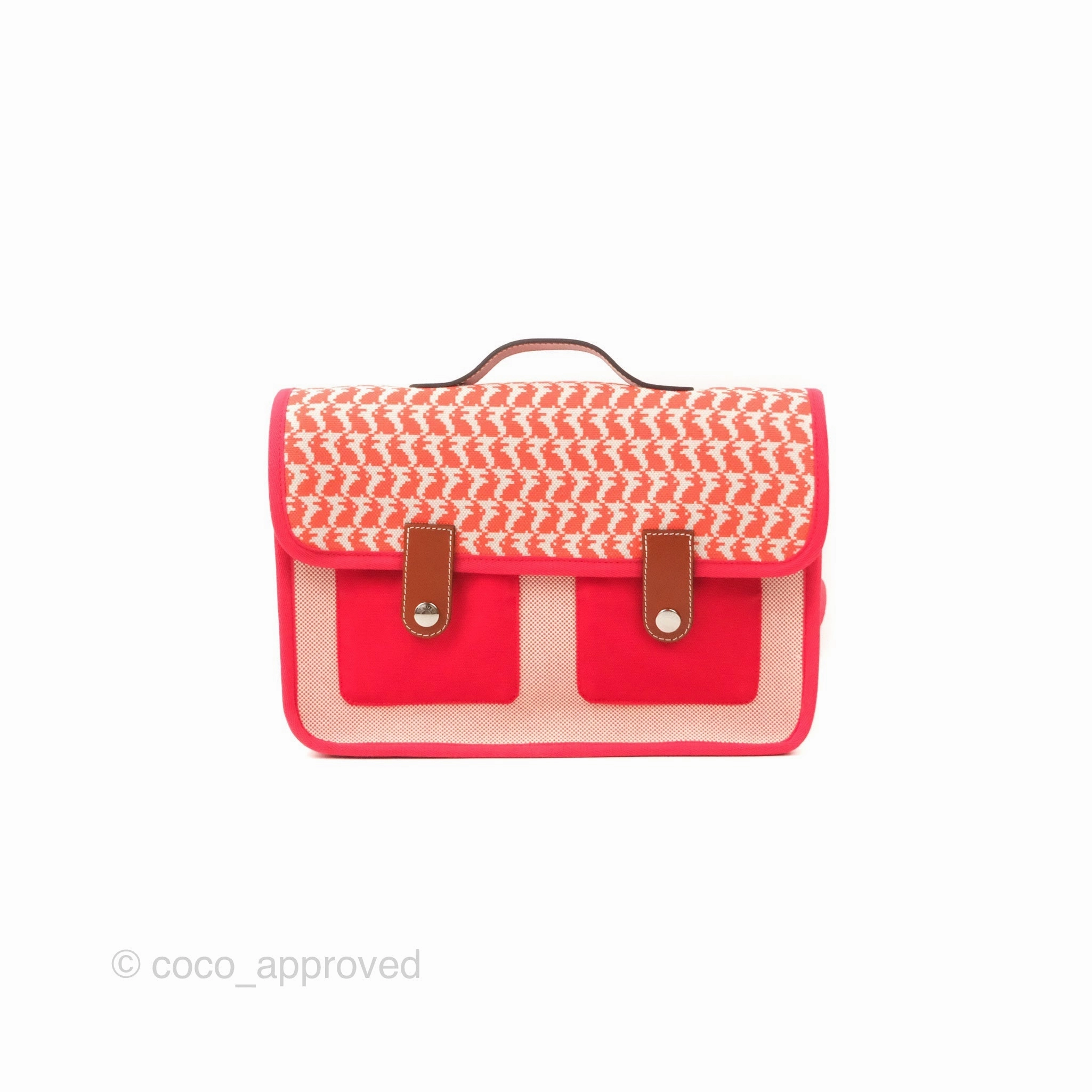 Hermes Kids Animaux Pixel Backpack Red