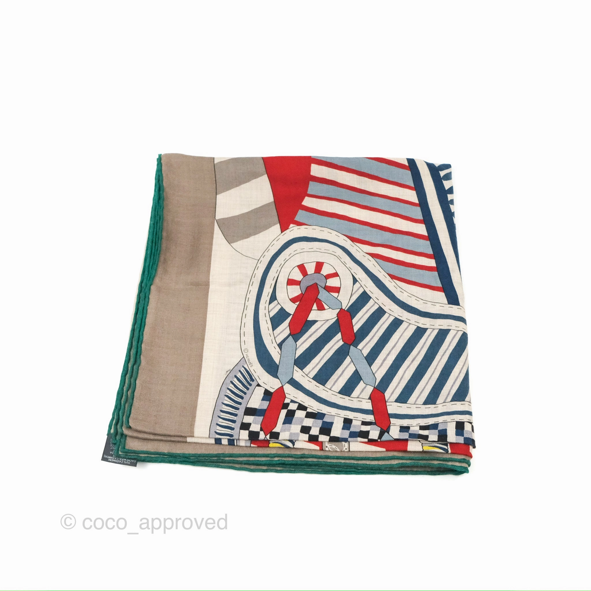 Hermes La Selle Imaginaire Scarf Shawl 140 Cashmere Silk