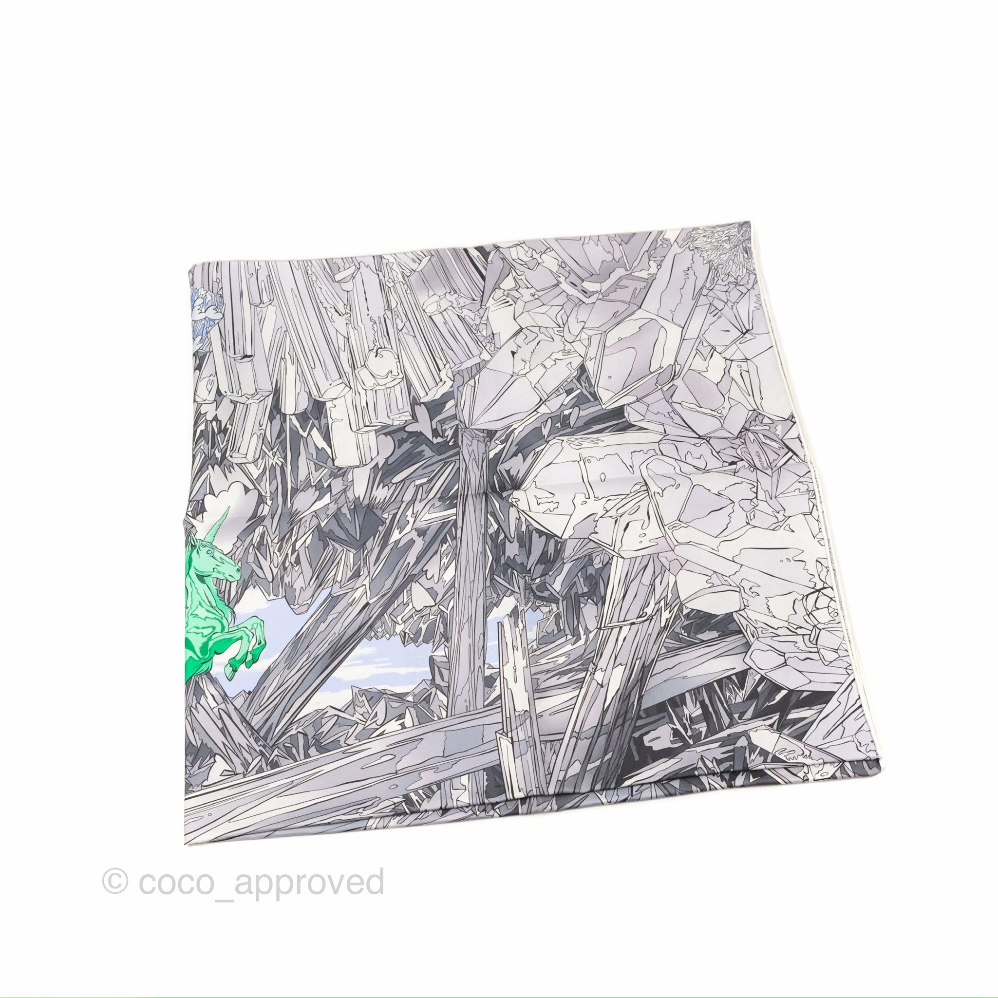 Hermes La Vallee de Cristal scarf 90