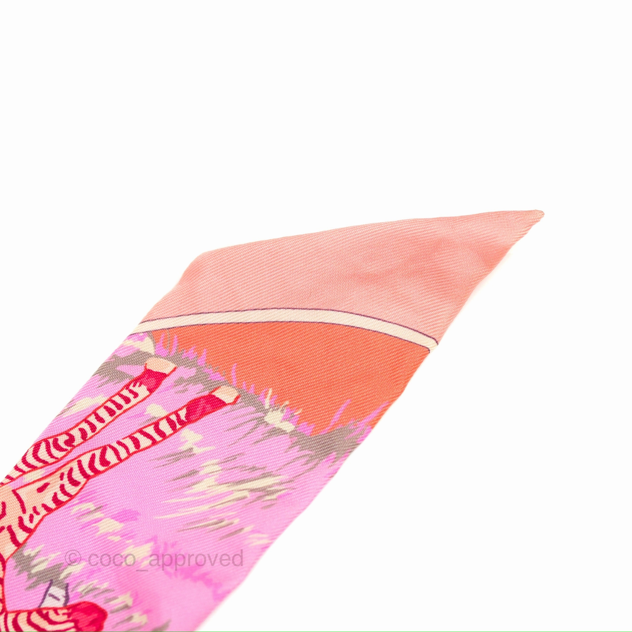 Hermes Les Zebres Silk Twilly