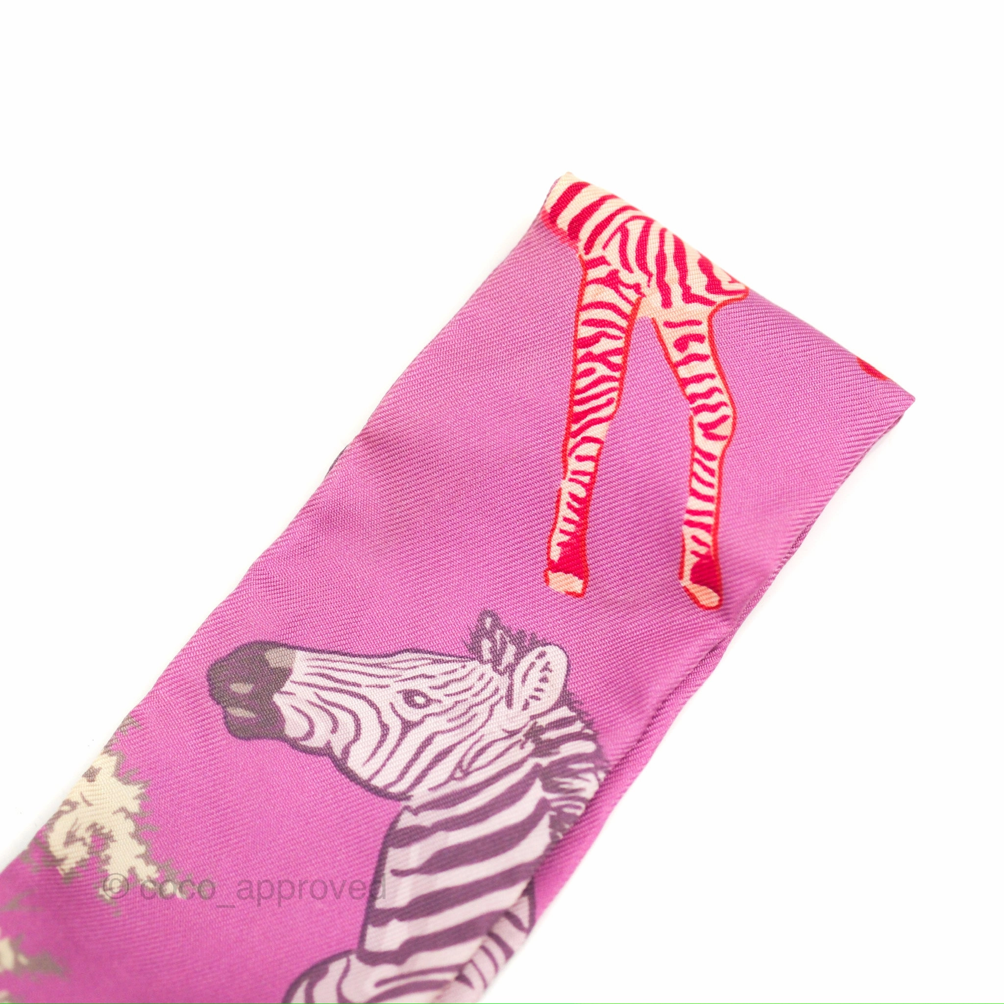 Hermes Les Zebres Silk Twilly