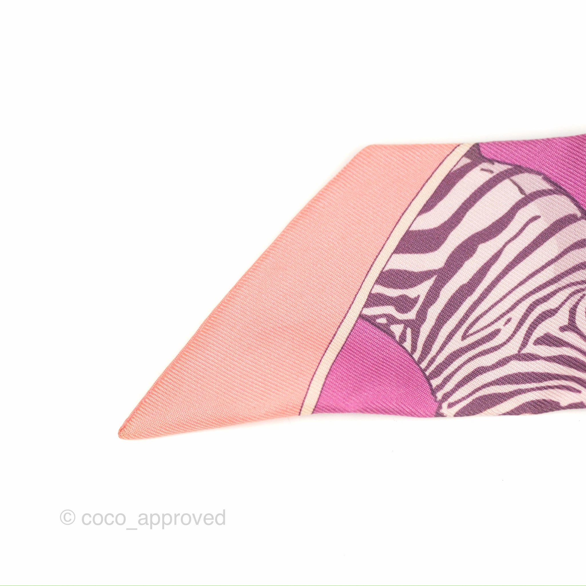 Hermes Les Zebres Silk Twilly