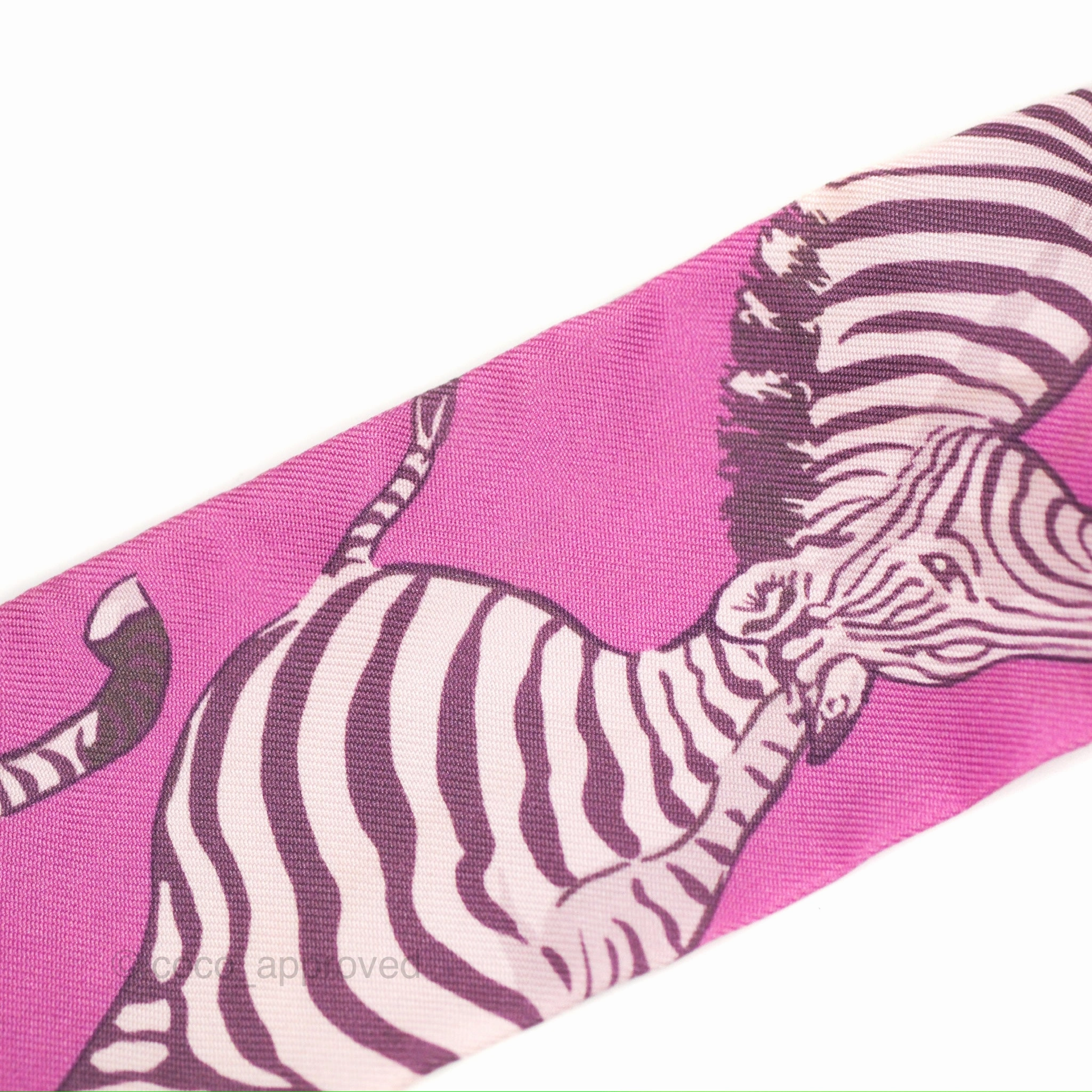 Hermes Les Zebres Silk Twilly