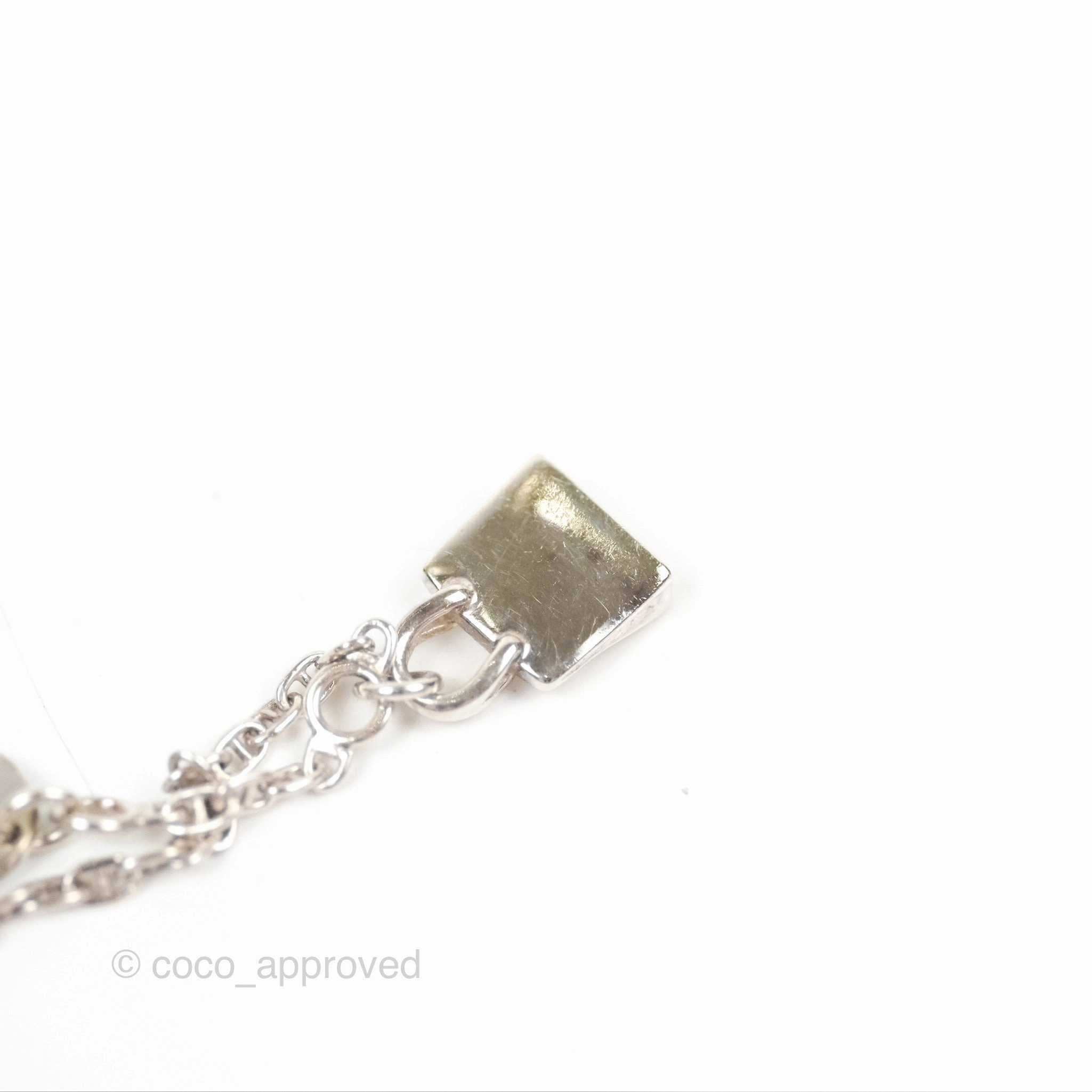 Hermes Mini Birkin Amulette Bracelet Sterling Silver