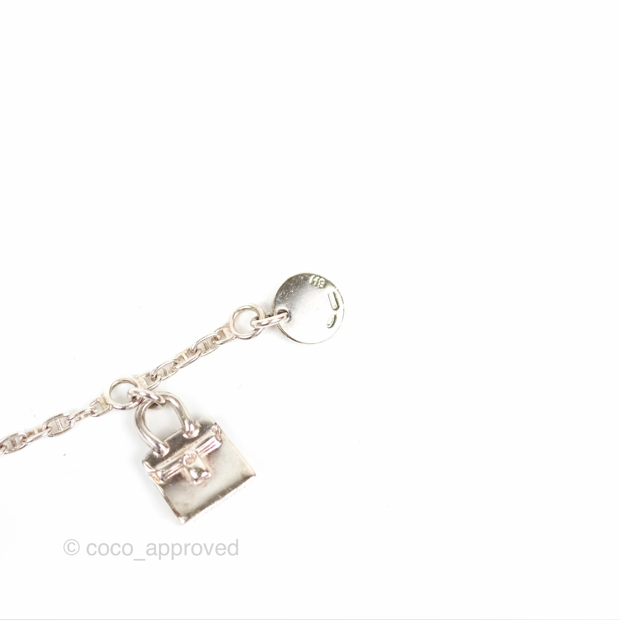 Hermes Mini Birkin Amulette Bracelet Sterling Silver