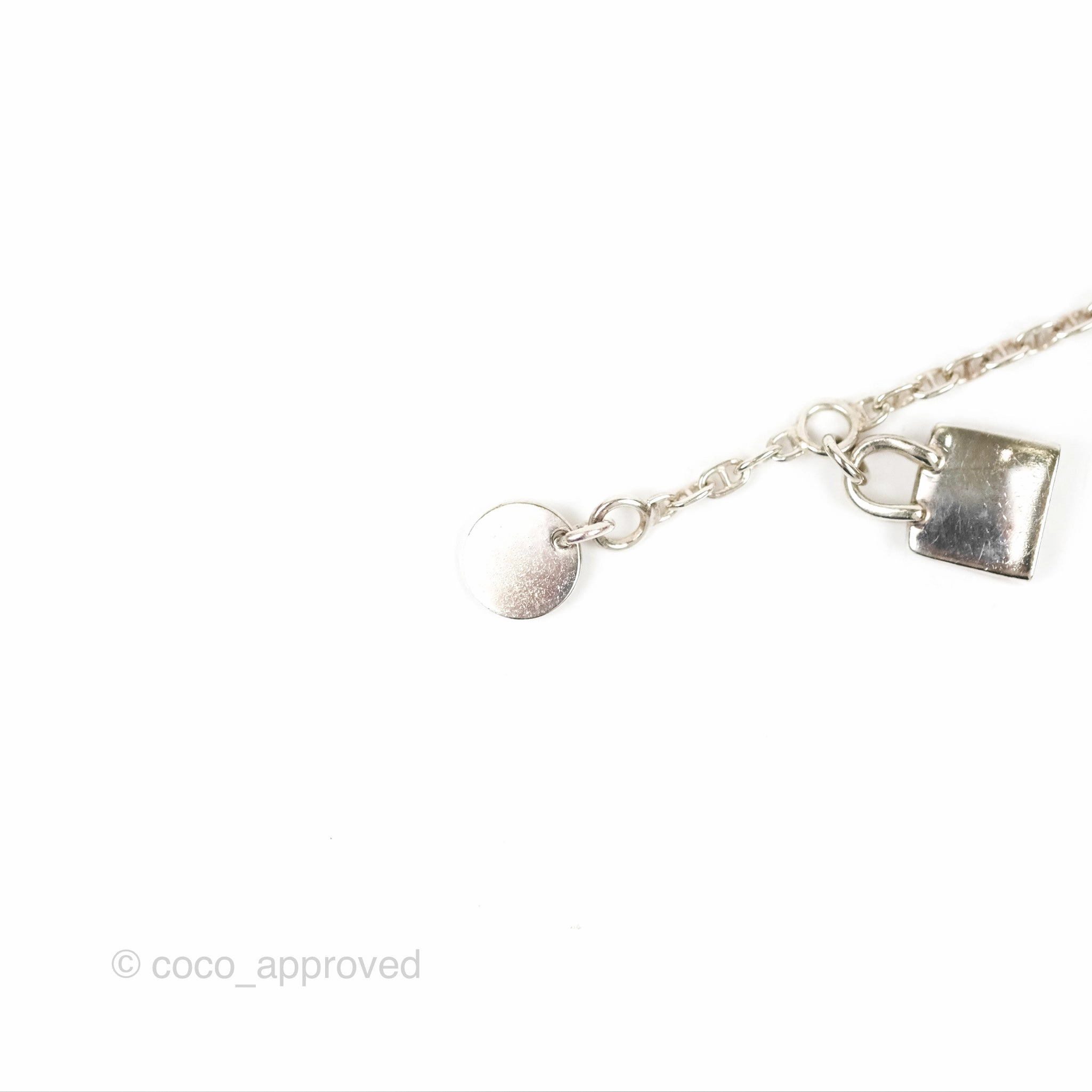 Hermes Mini Birkin Amulette Bracelet Sterling Silver