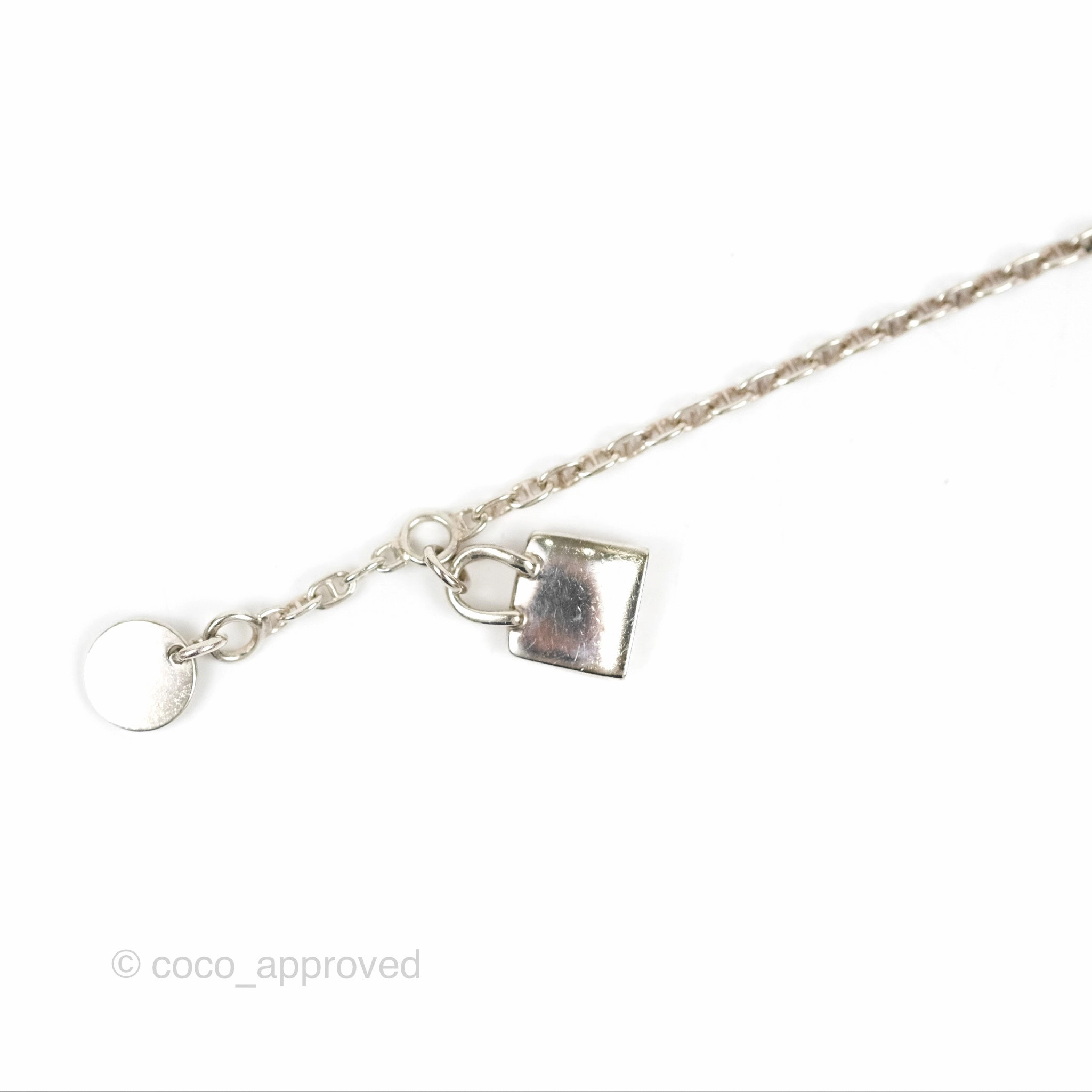 Hermes Mini Birkin Amulette Bracelet Sterling Silver