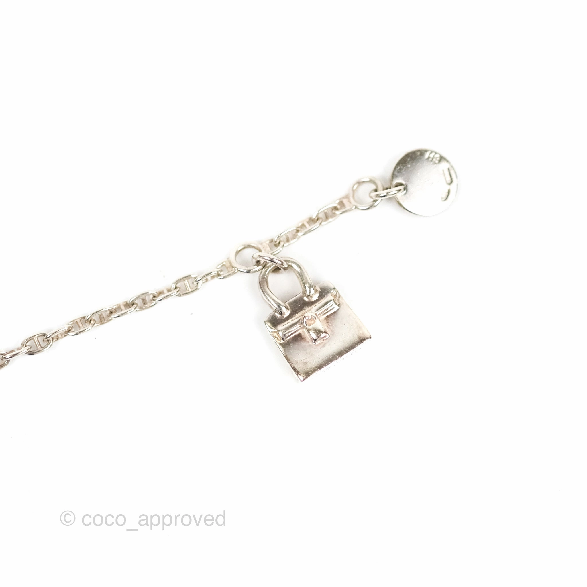 Hermes Mini Birkin Amulette Bracelet Sterling Silver